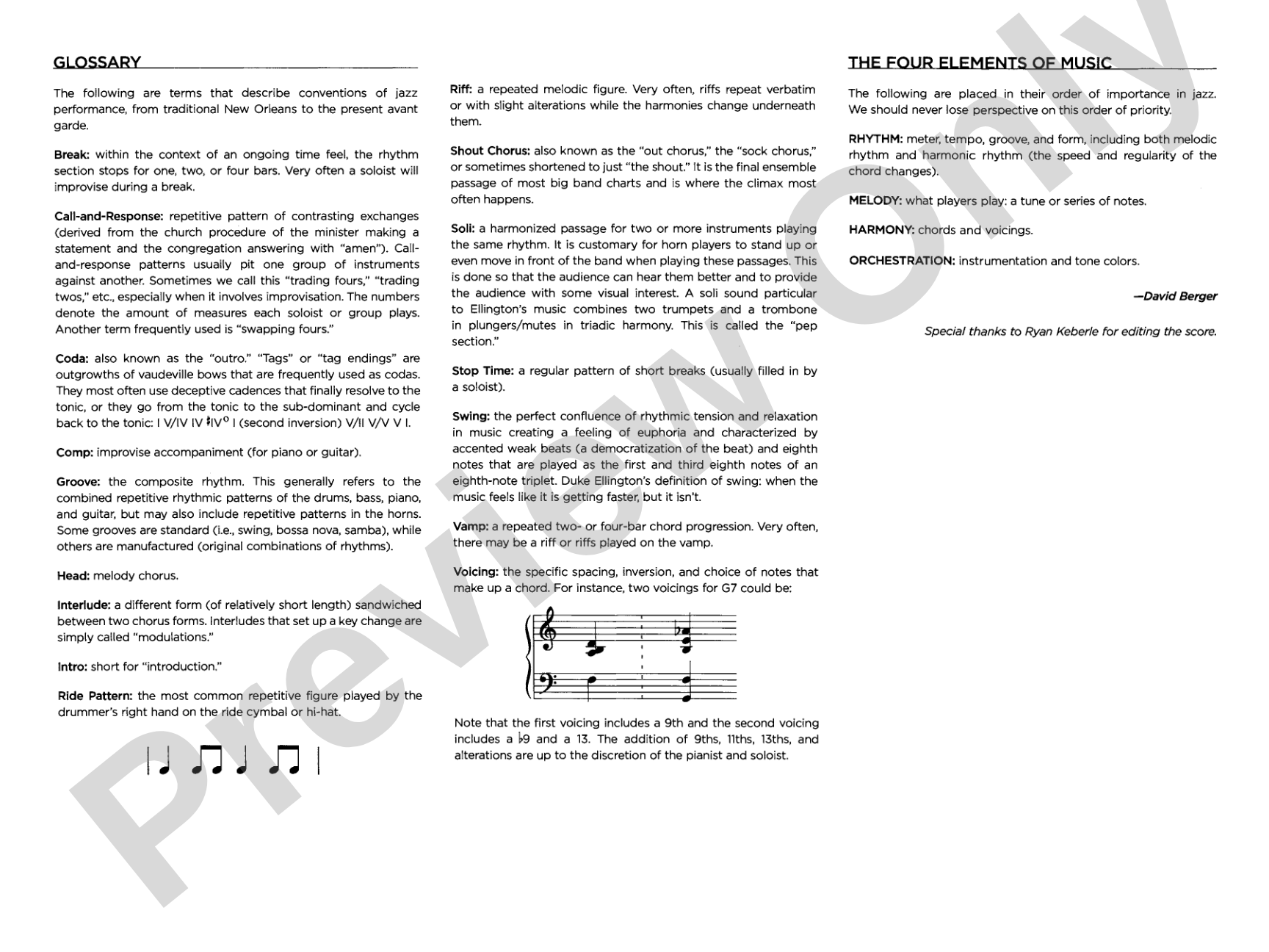 Movin' Uptown: Jazz Ensemble Conductor Score & Parts