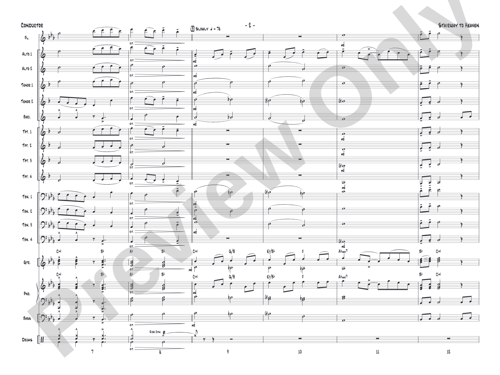 Stairway to Heaven: Jazz Ensemble Conductor Score & Parts