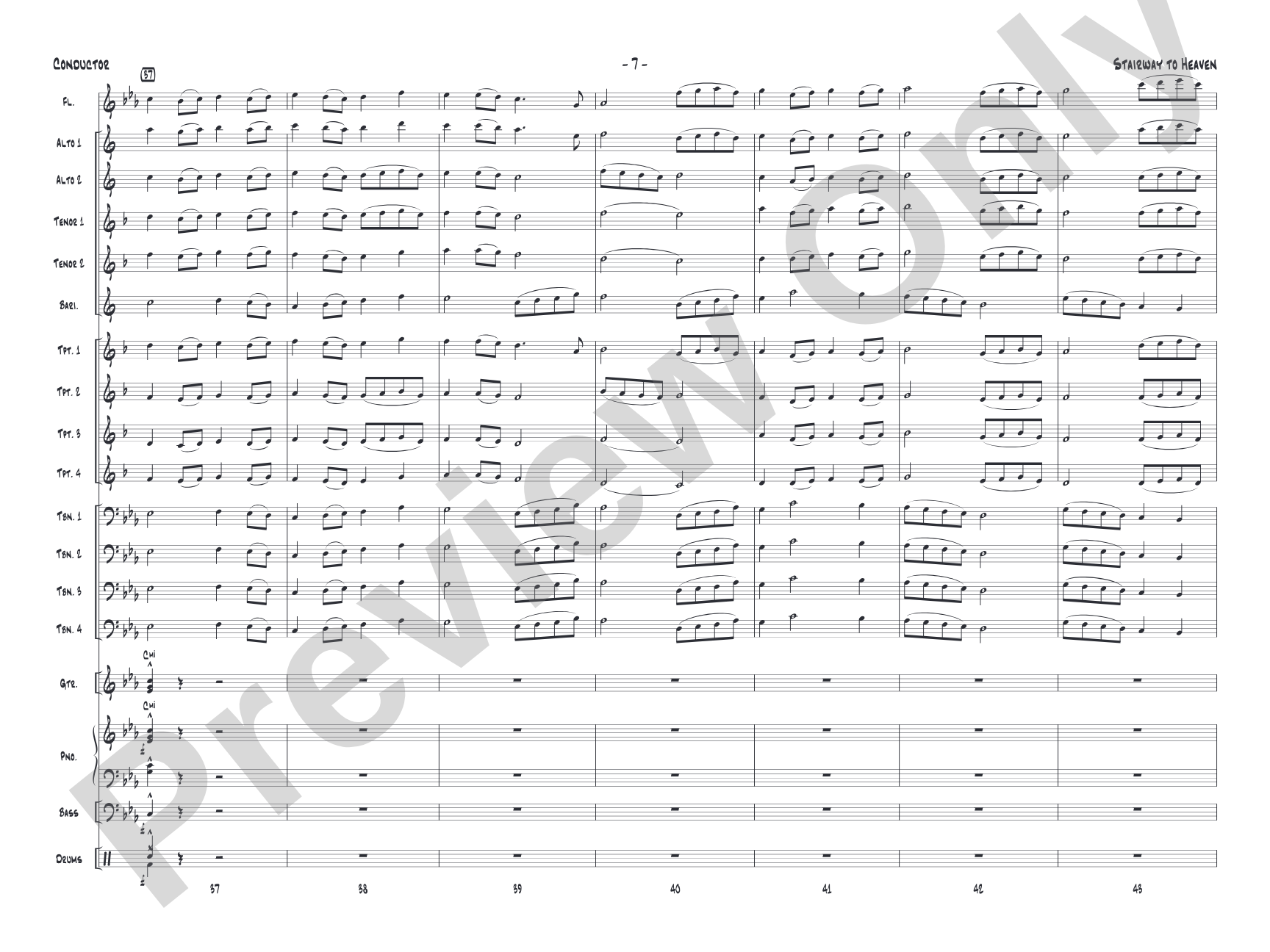 Stairway to Heaven: Jazz Ensemble Conductor Score & Parts