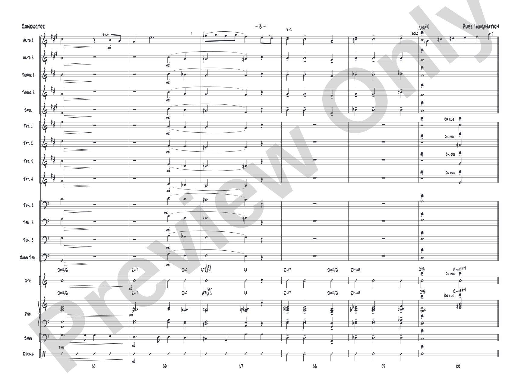 Pure Imagination (from Willy Wonka and the Chocolate Factory): Jazz Ensemble Conductor Score & Parts