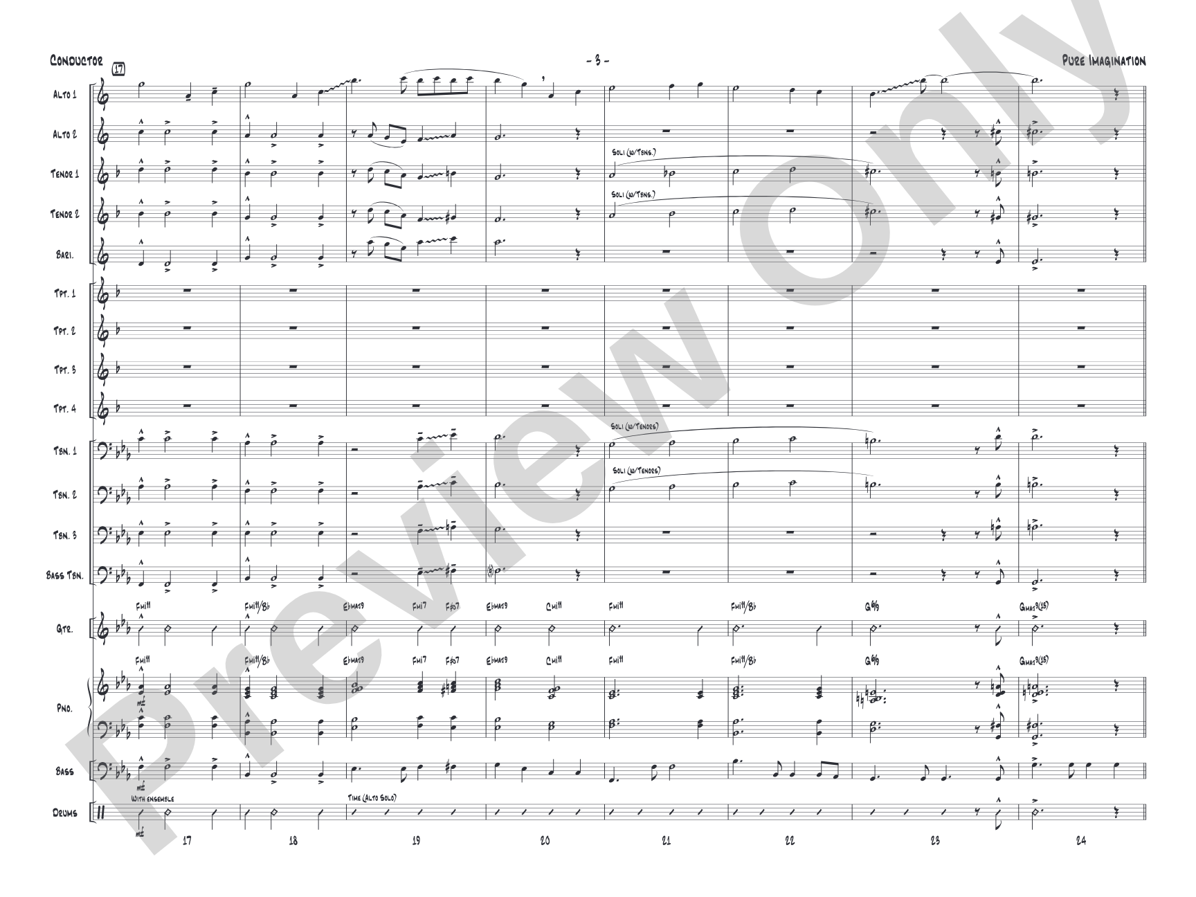 Pure Imagination (from Willy Wonka and the Chocolate Factory): Jazz Ensemble Conductor Score & Parts