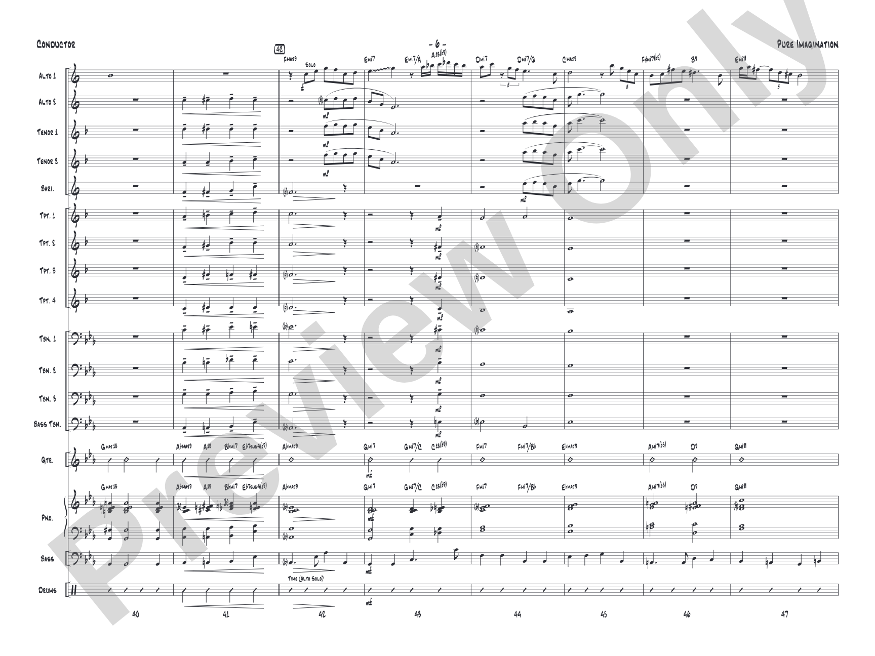 Pure Imagination (from Willy Wonka and the Chocolate Factory): Jazz Ensemble Conductor Score & Parts