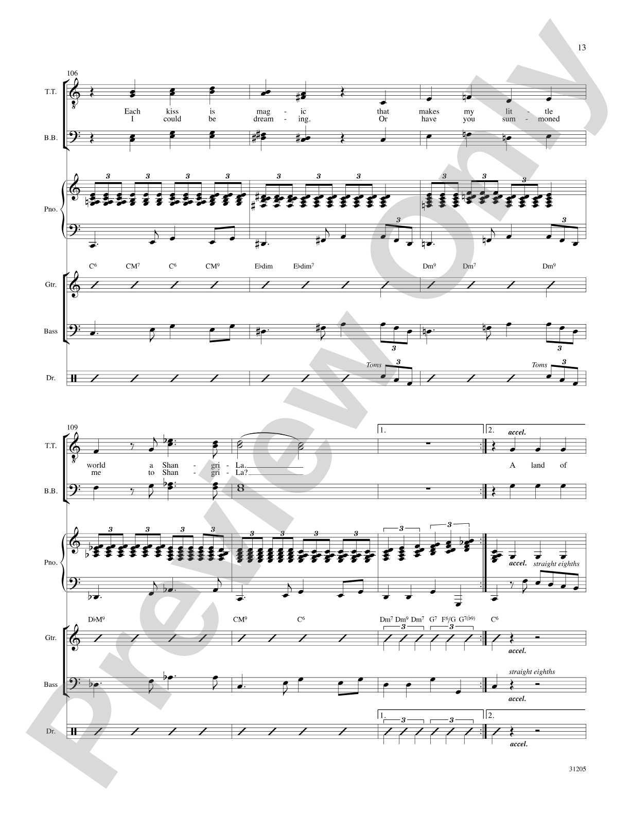 Crazy 'Bout Croonin' (A Medley for Men): Score
