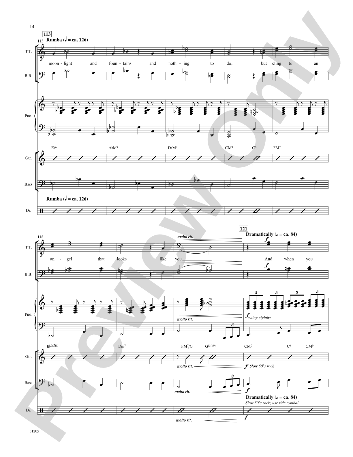 Crazy 'Bout Croonin' (A Medley for Men): Score