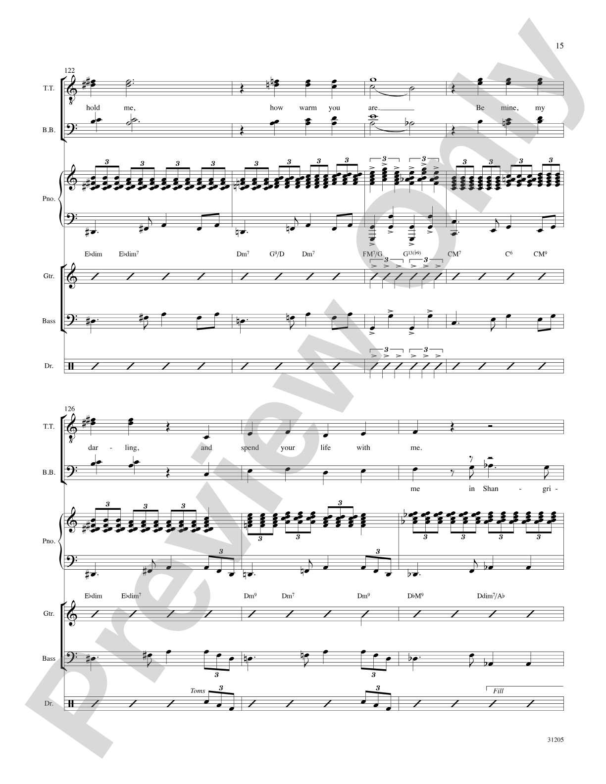 Crazy 'Bout Croonin' (A Medley for Men): Score