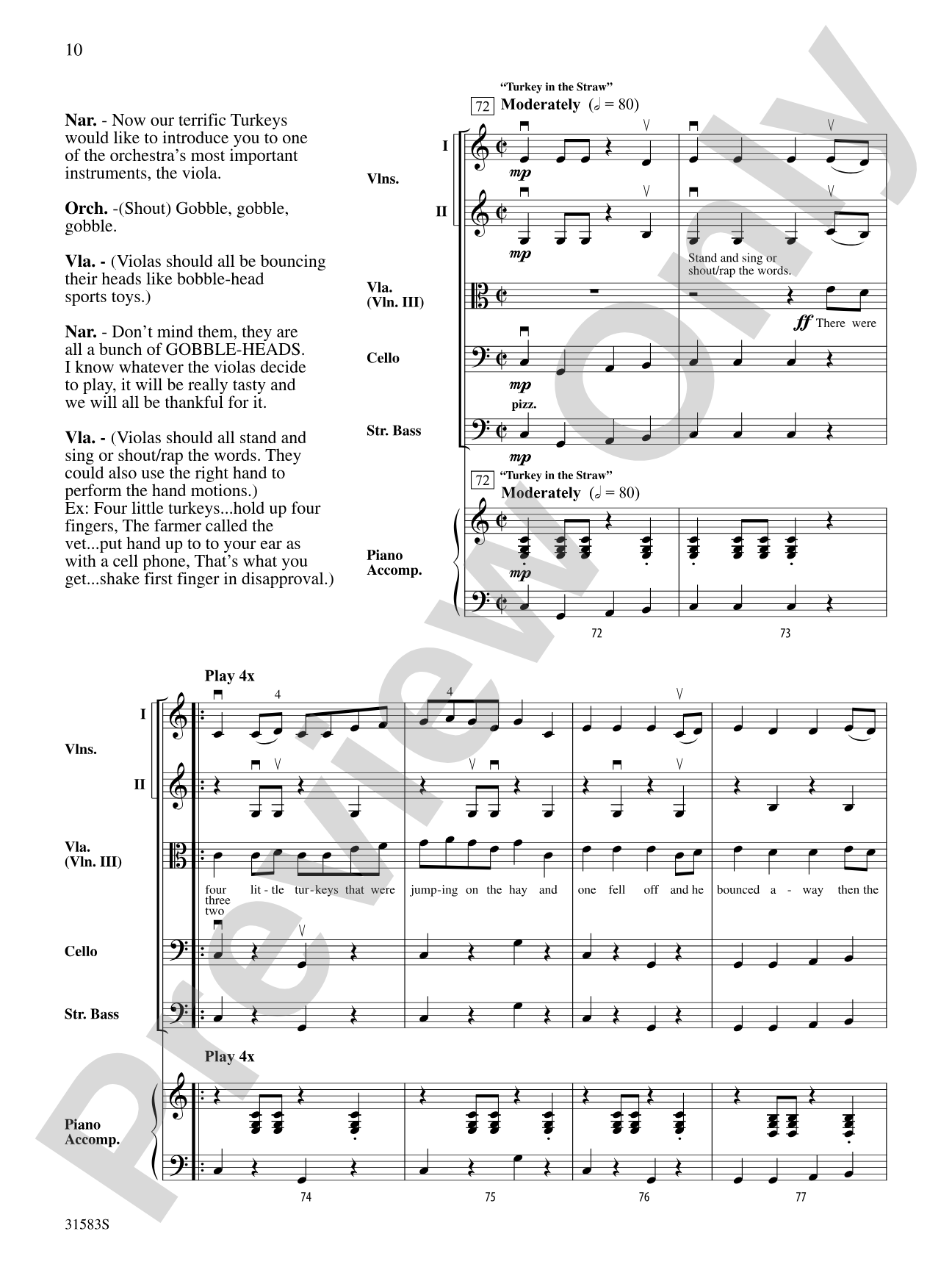 Prelude to the Afternoon on a Farm: String Orchestra Conductor Score & Parts