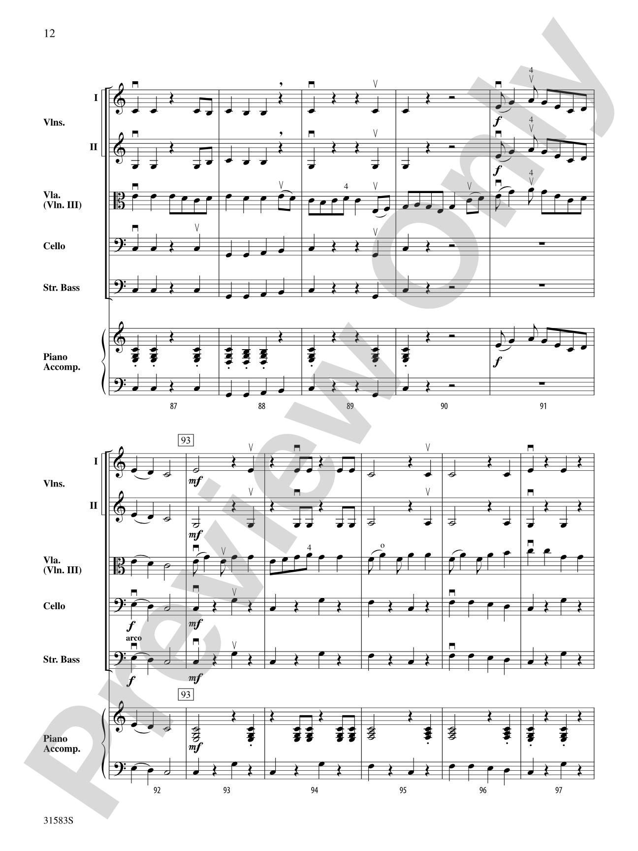Prelude to the Afternoon on a Farm: String Orchestra Conductor Score & Parts