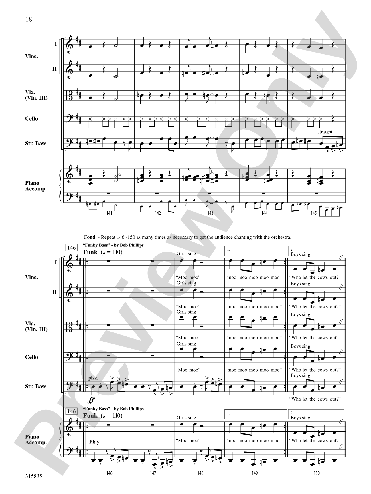 Prelude to the Afternoon on a Farm: String Orchestra Conductor Score & Parts