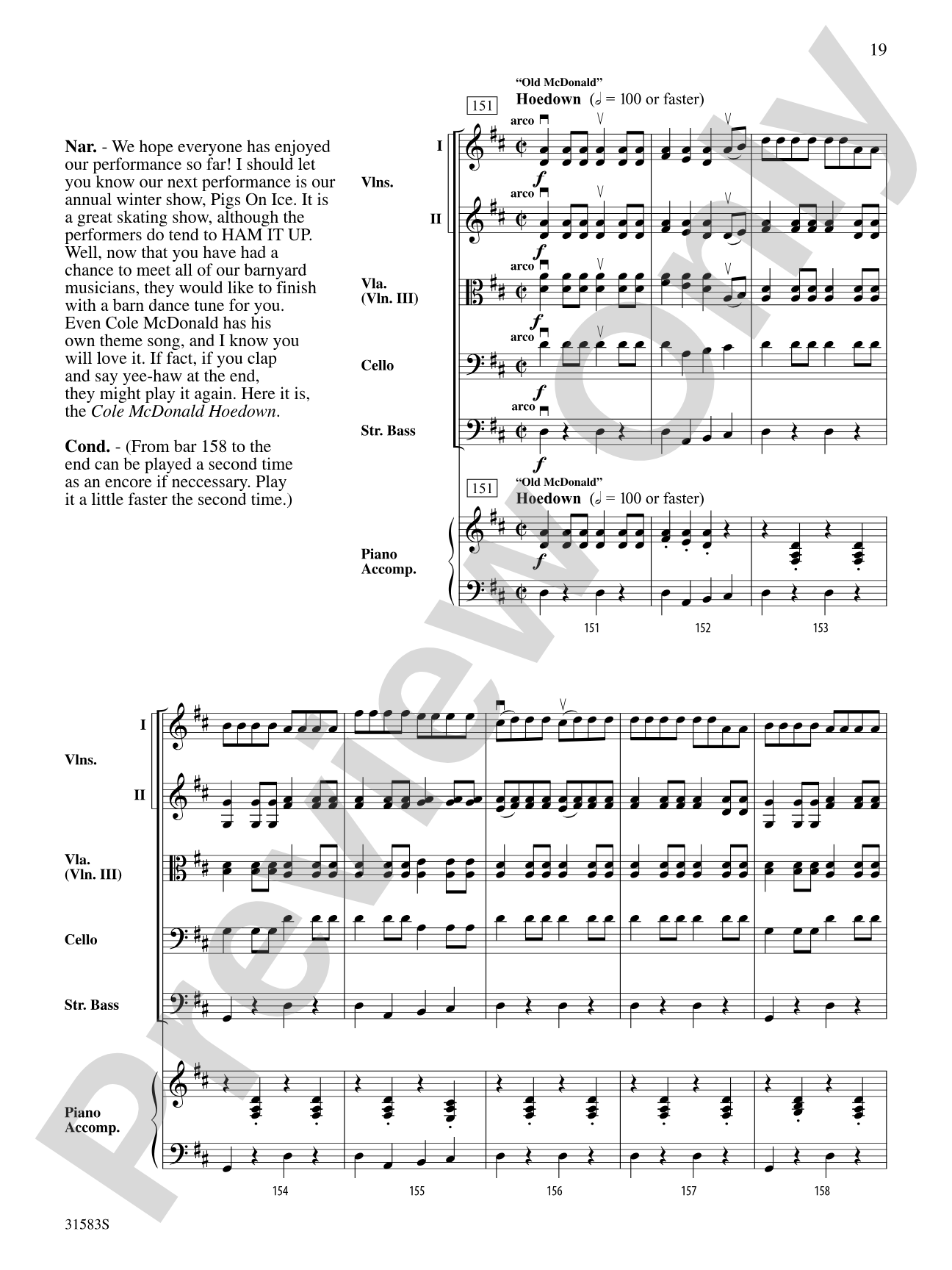 Prelude to the Afternoon on a Farm: String Orchestra Conductor Score & Parts