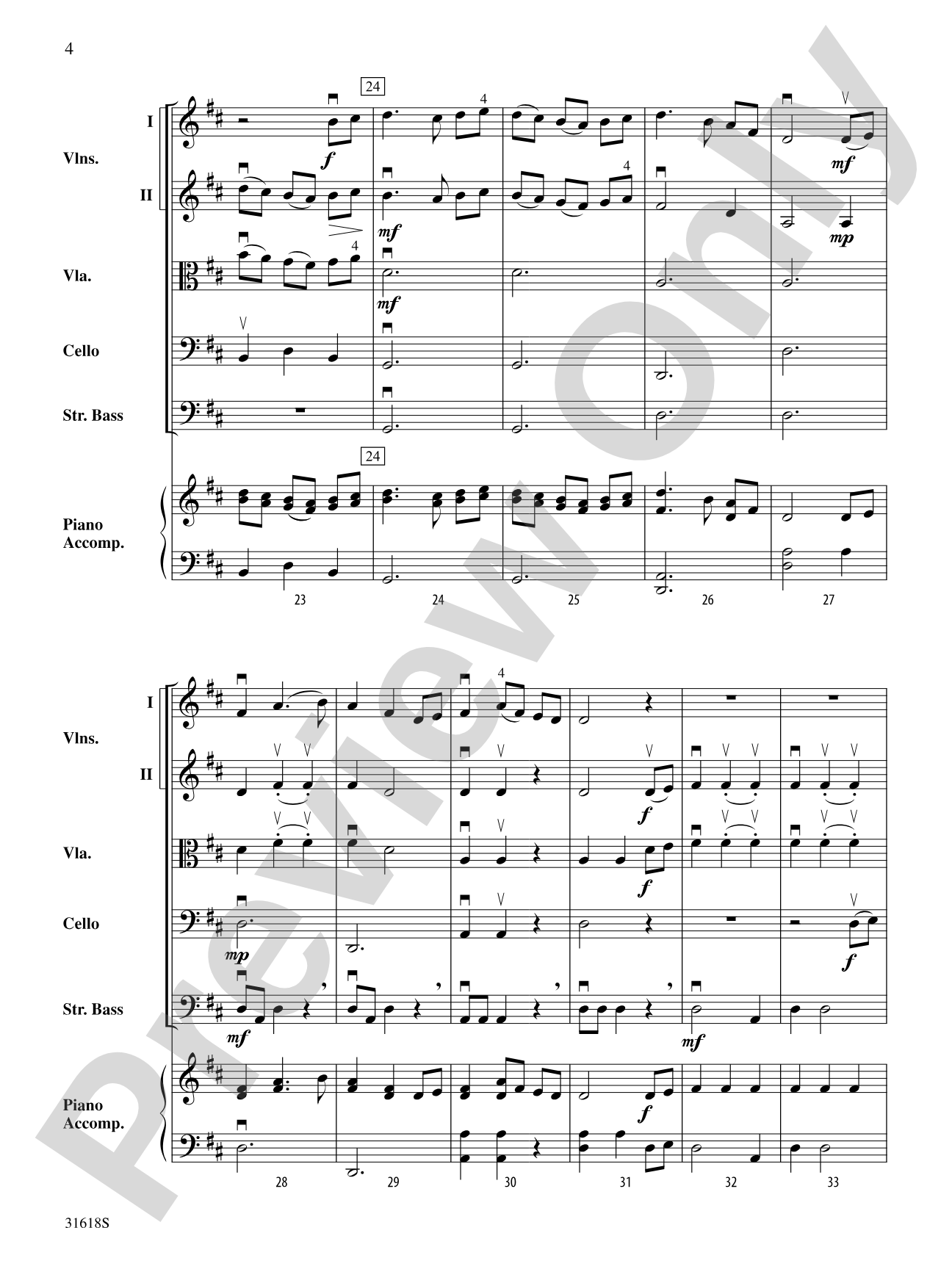 Midnight on the Water: String Orchestra Conductor Score & Parts