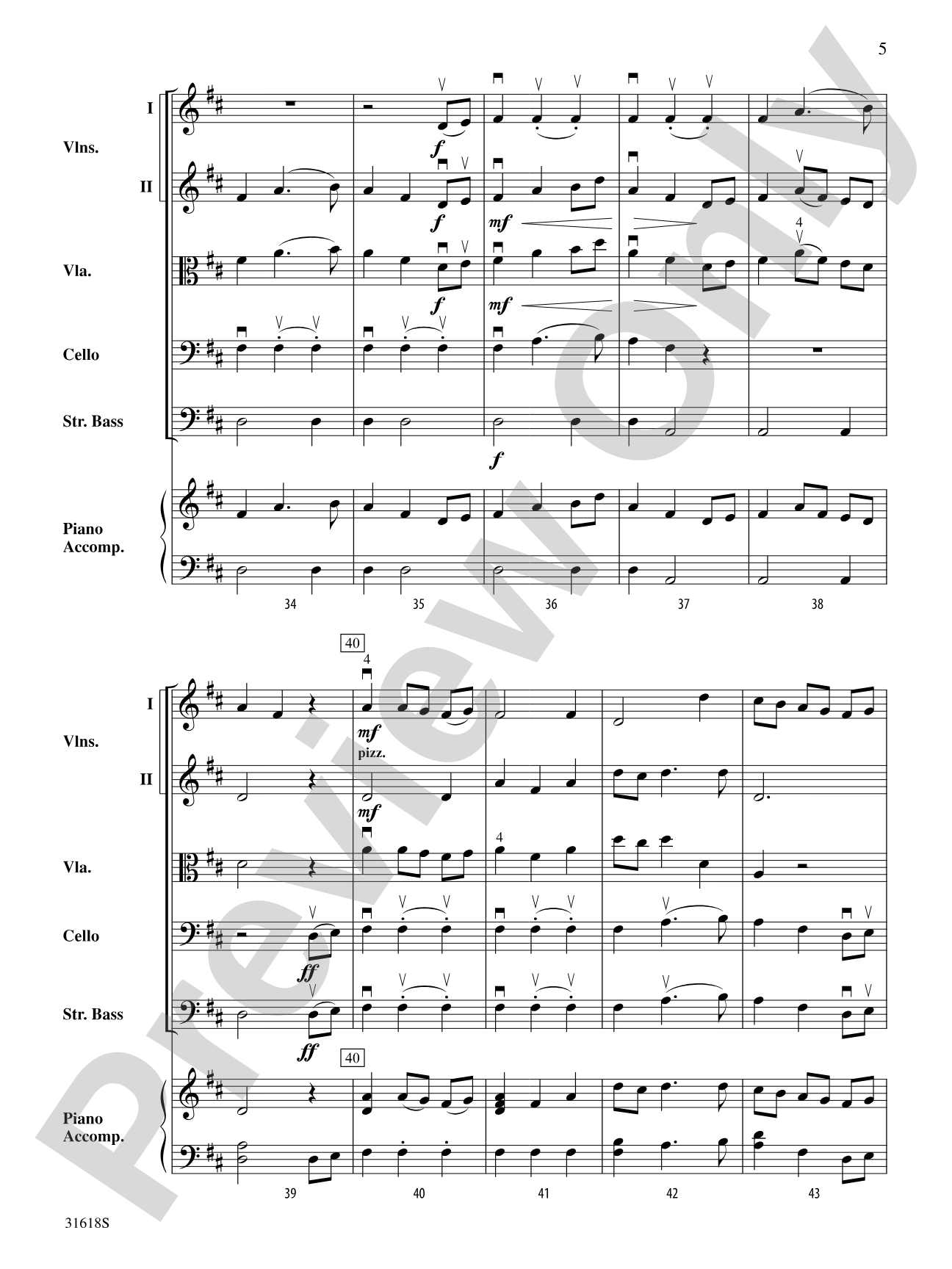 Midnight on the Water: String Orchestra Conductor Score & Parts