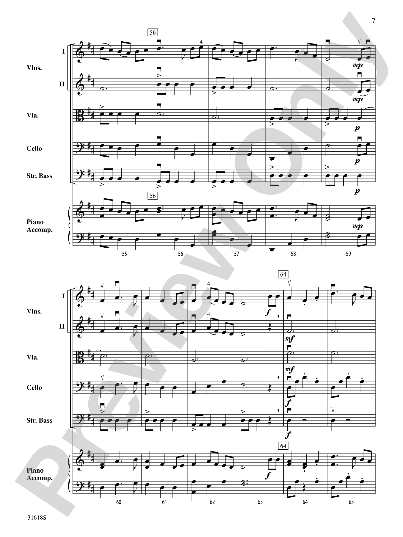 Midnight on the Water: String Orchestra Conductor Score & Parts