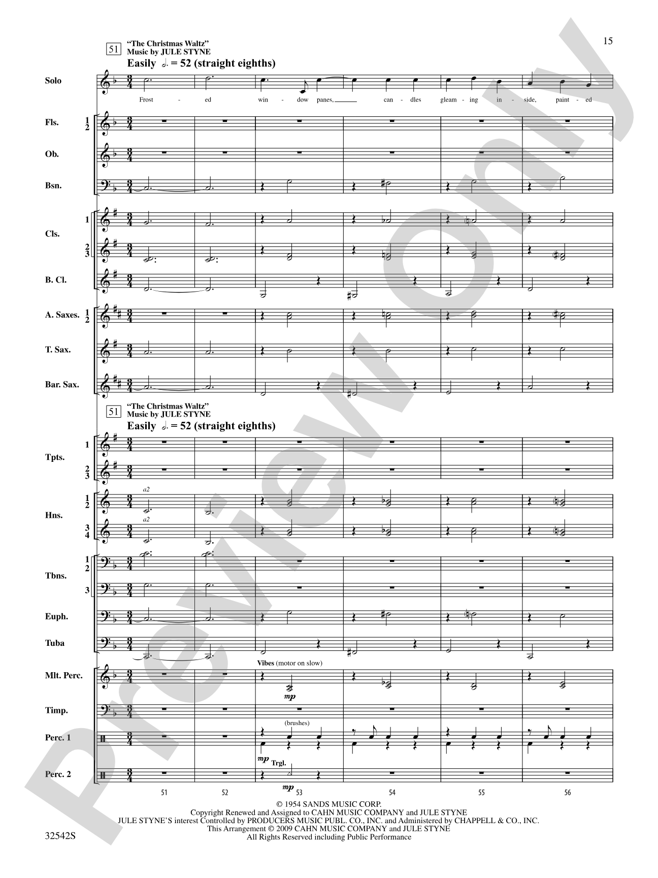 Christmas from the '50s: Concert Band Conductor Score & Parts