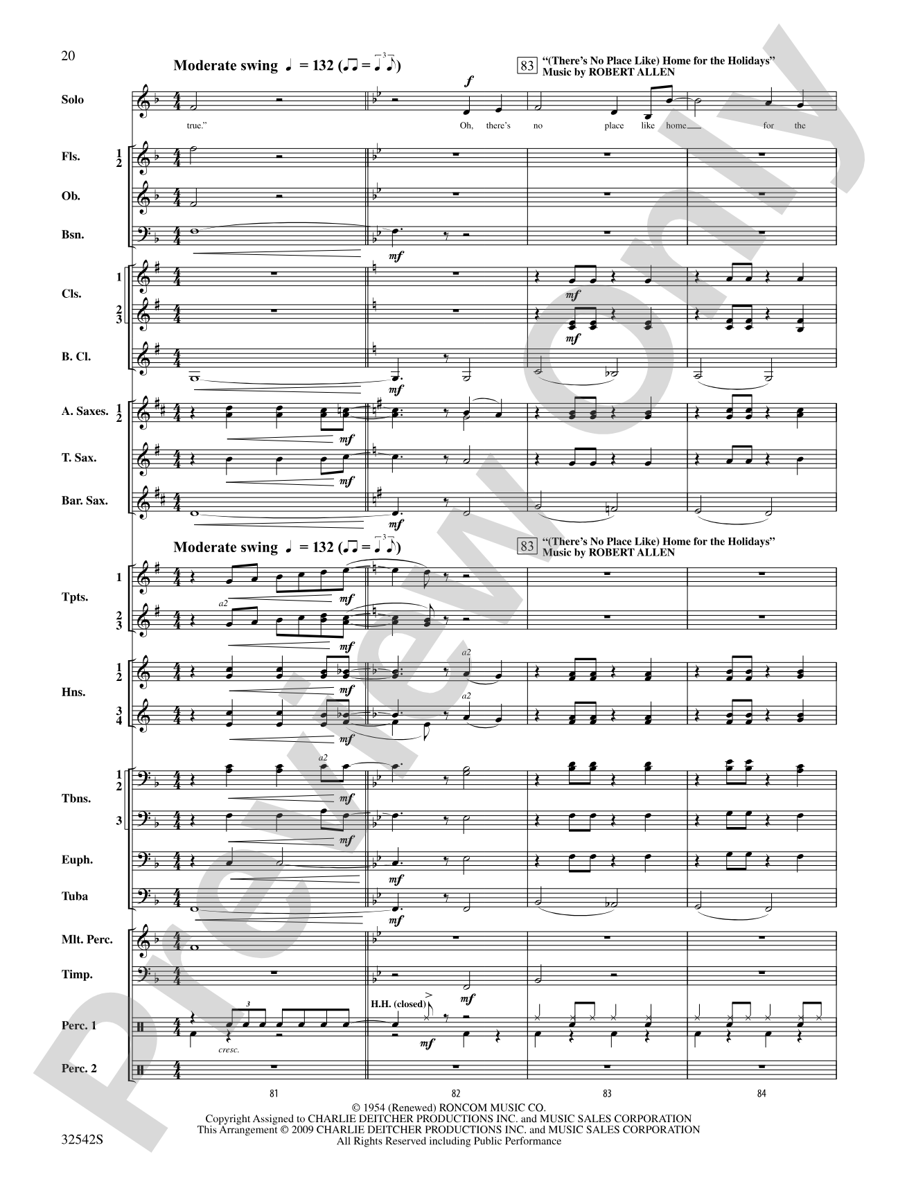 Christmas from the '50s: Concert Band Conductor Score & Parts