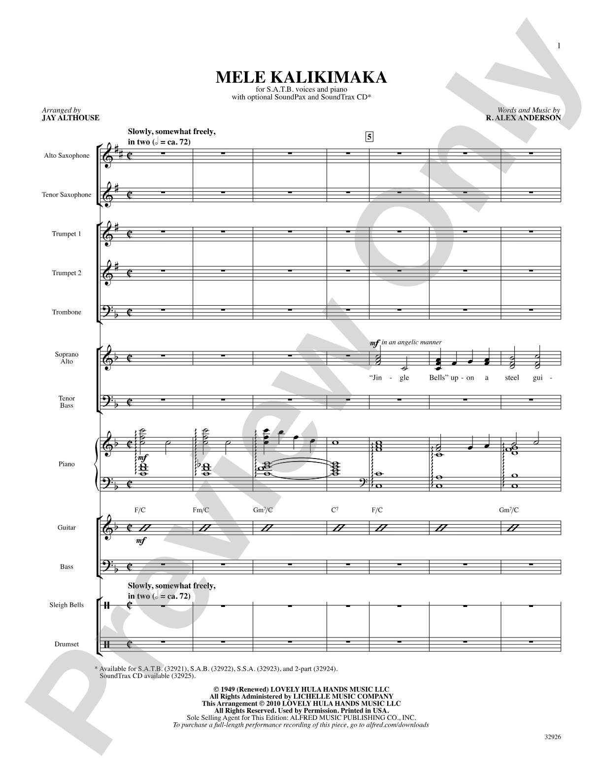 Mele Kalikimaka: Choral SoundPax
