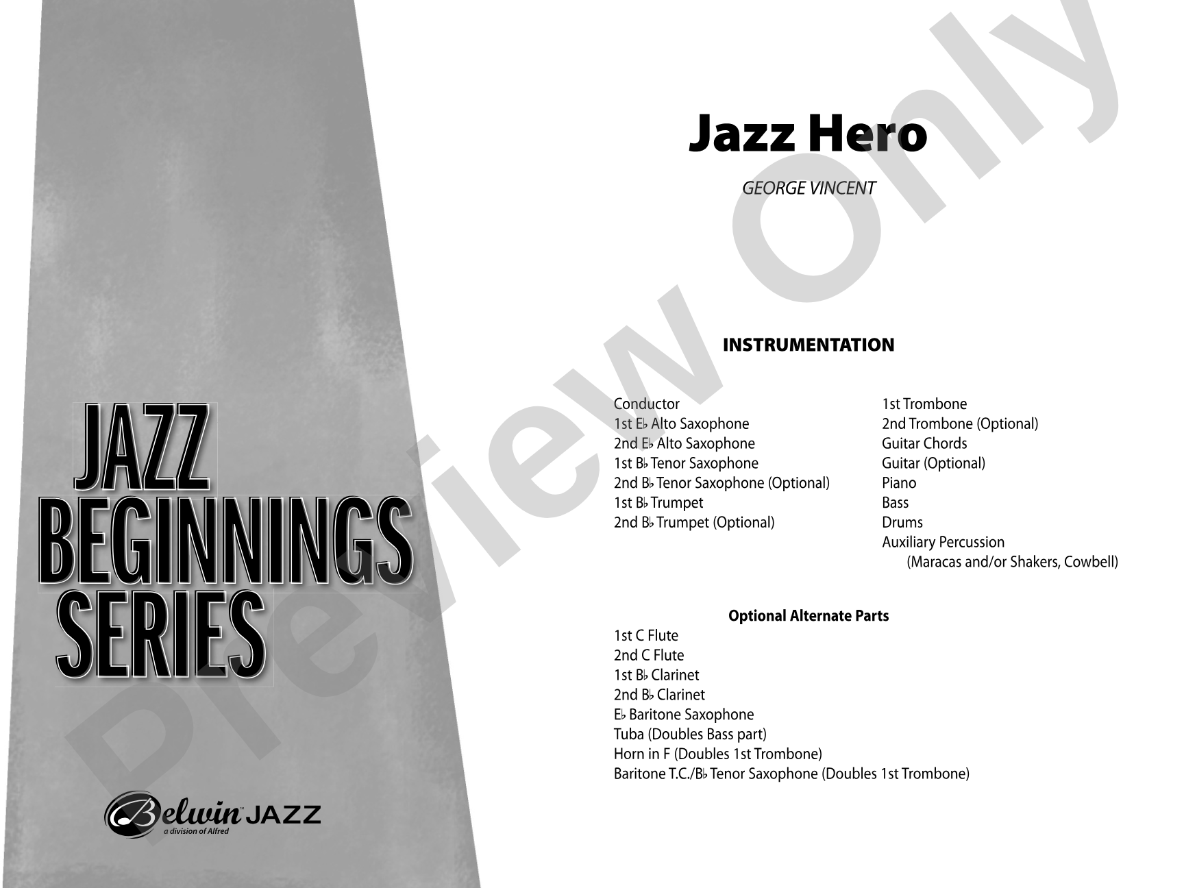 Jazz Hero: Jazz Ensemble Conductor Score & Parts