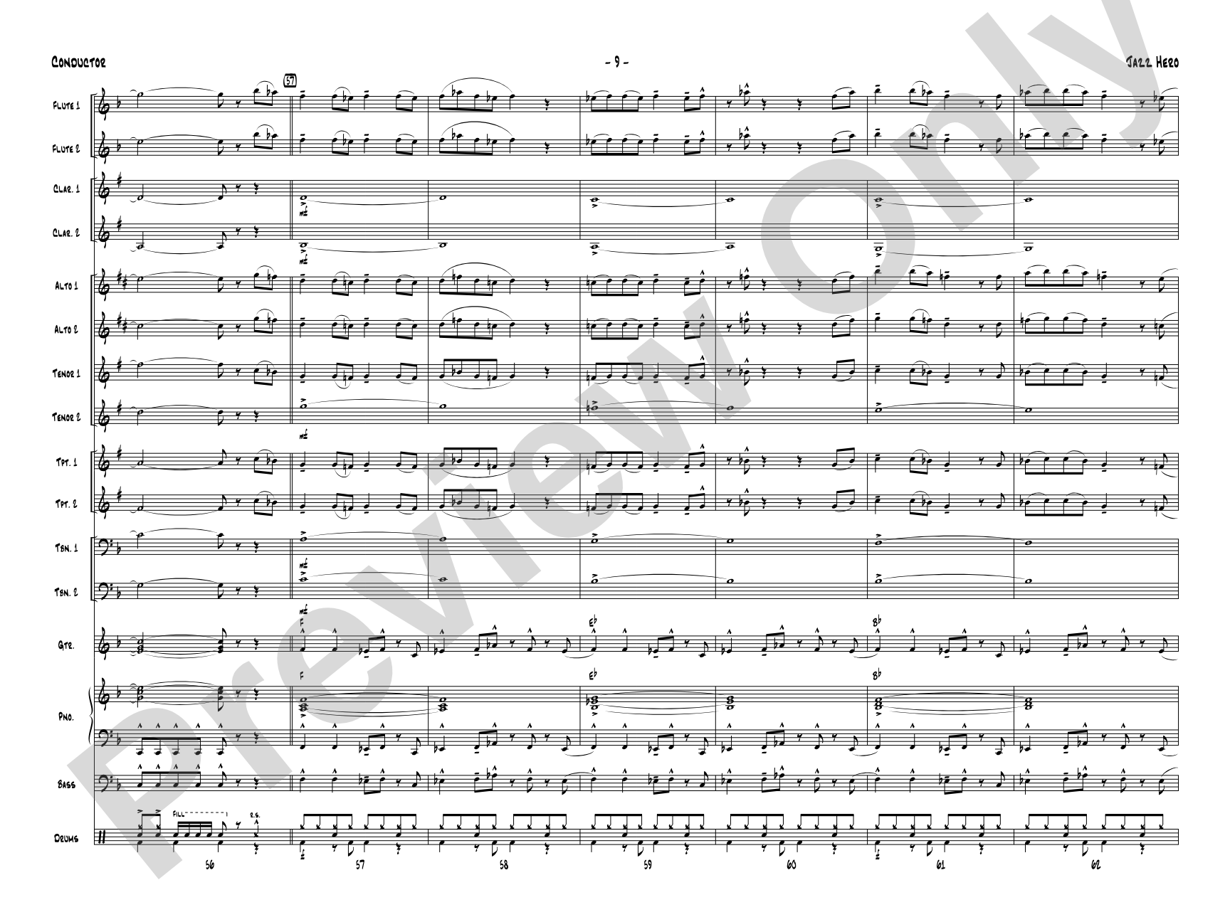 Jazz Hero: Jazz Ensemble Conductor Score & Parts