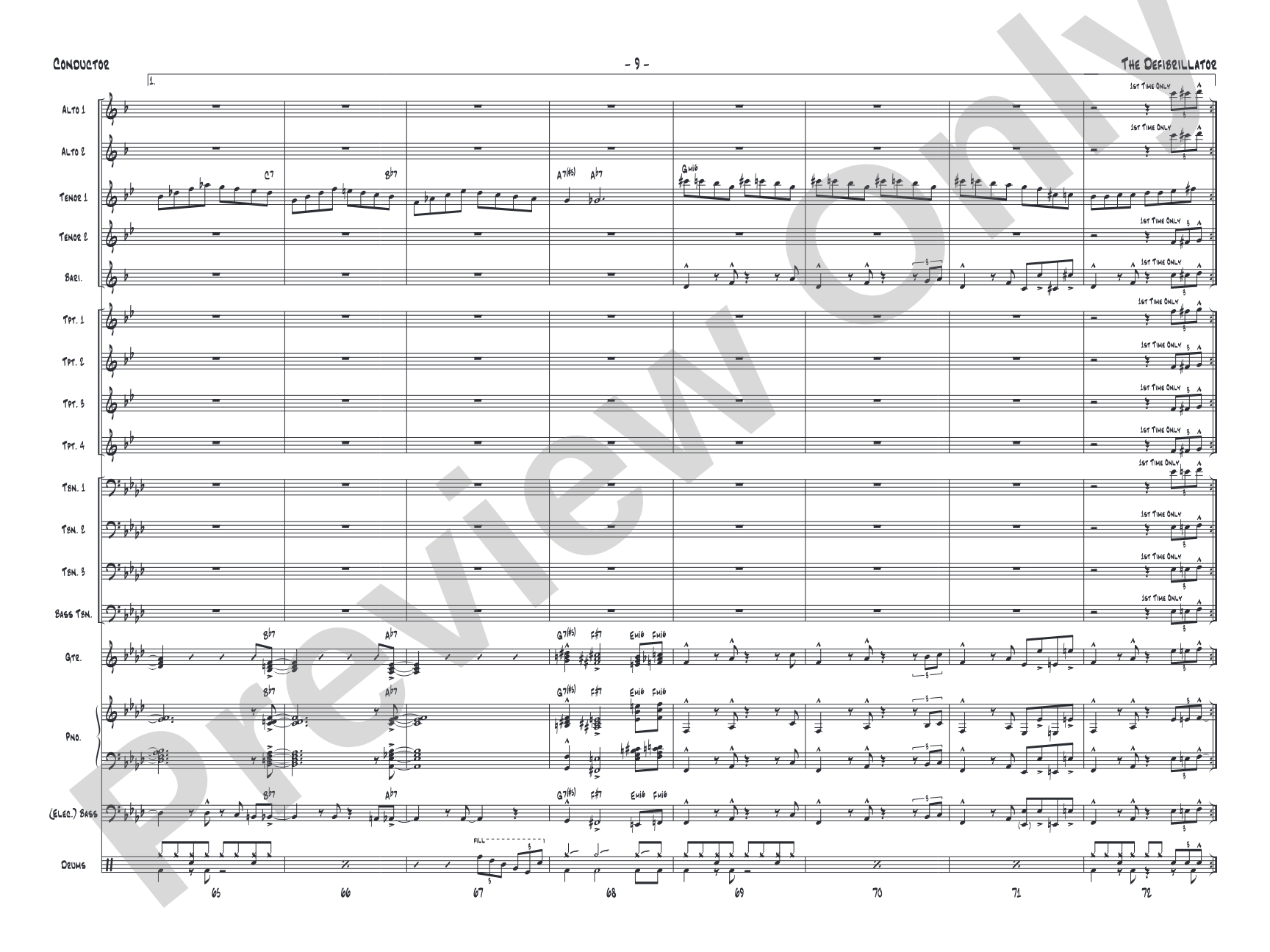 The Defibrillator: Jazz Ensemble Conductor Score & Parts