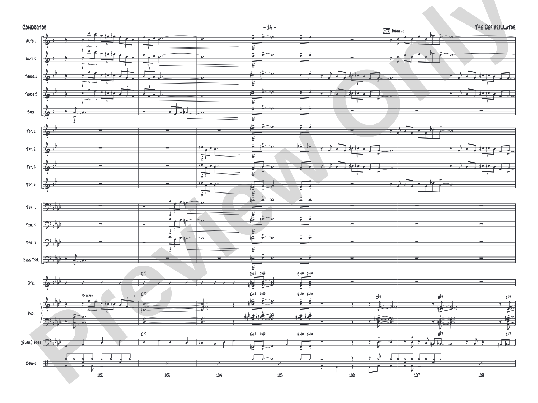 The Defibrillator: Jazz Ensemble Conductor Score & Parts