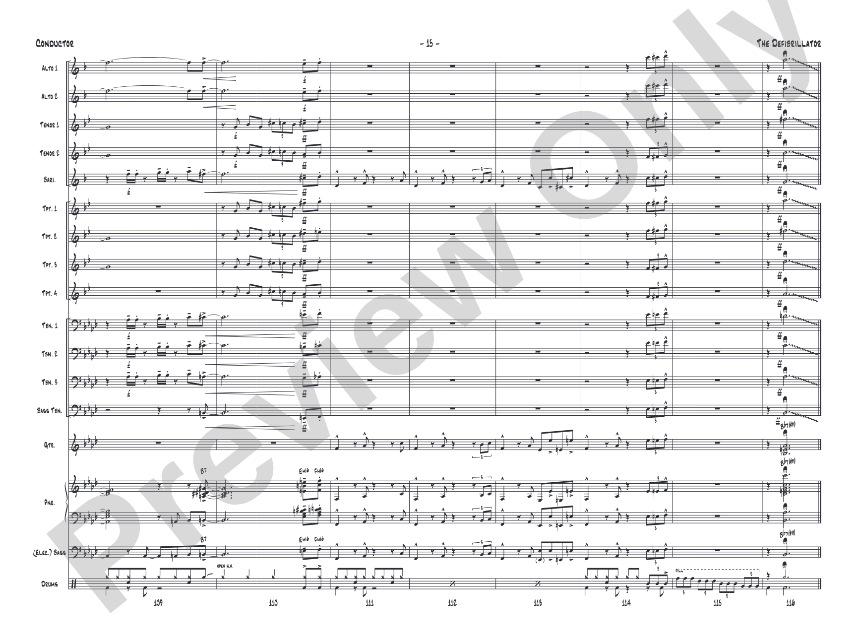 The Defibrillator: Jazz Ensemble Conductor Score & Parts