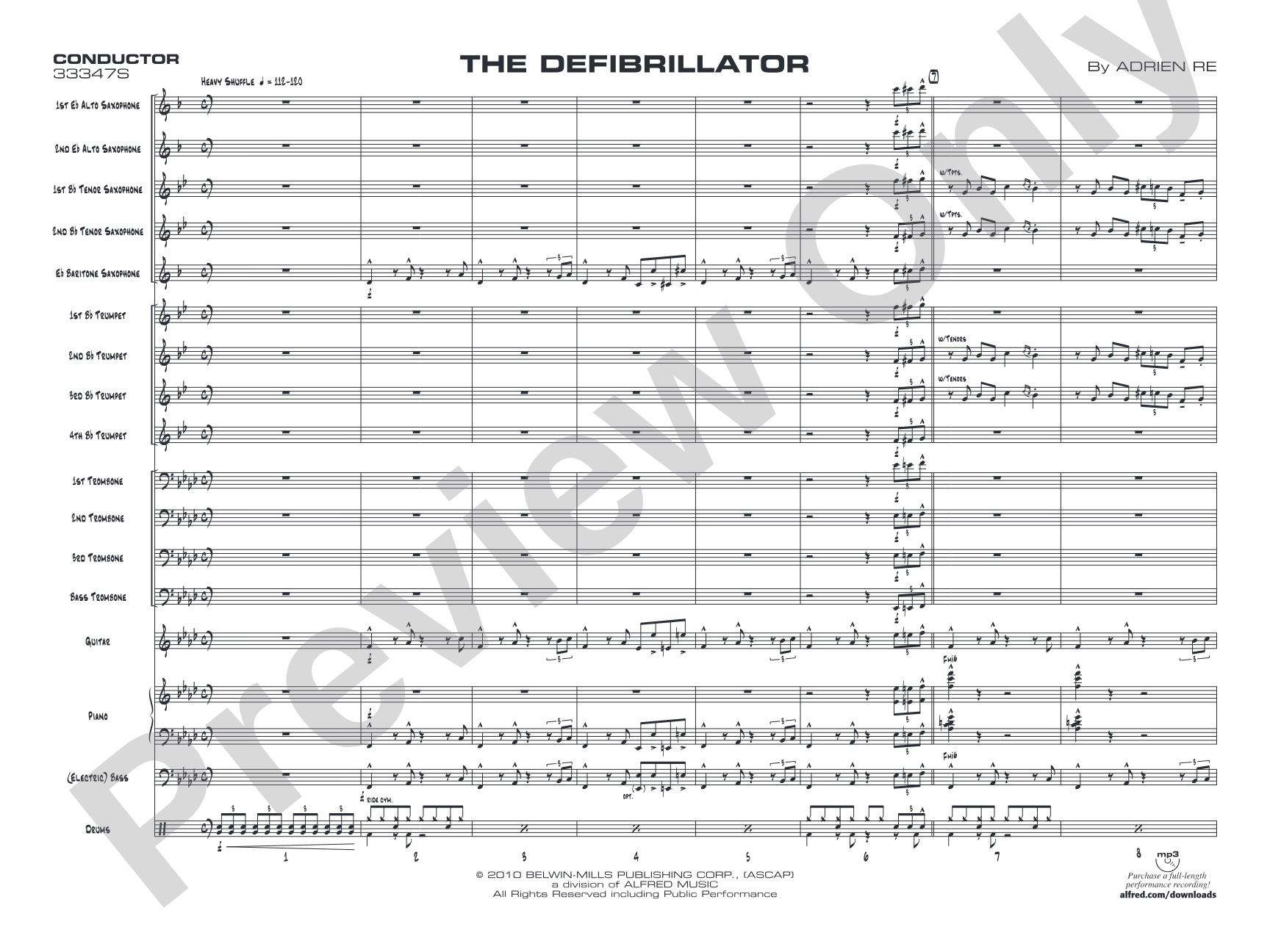 The Defibrillator: Jazz Ensemble Conductor Score & Parts