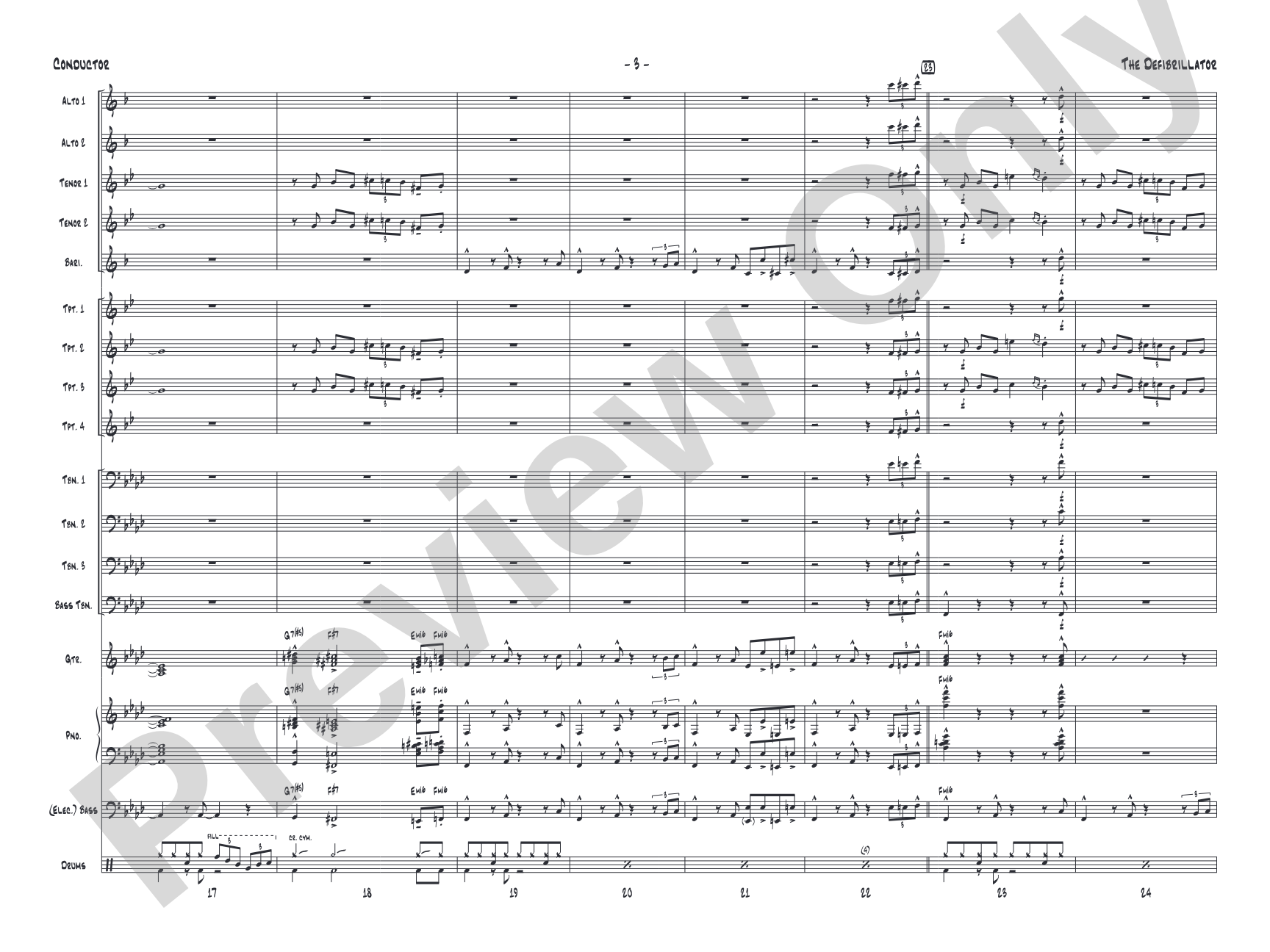 The Defibrillator: Jazz Ensemble Conductor Score & Parts
