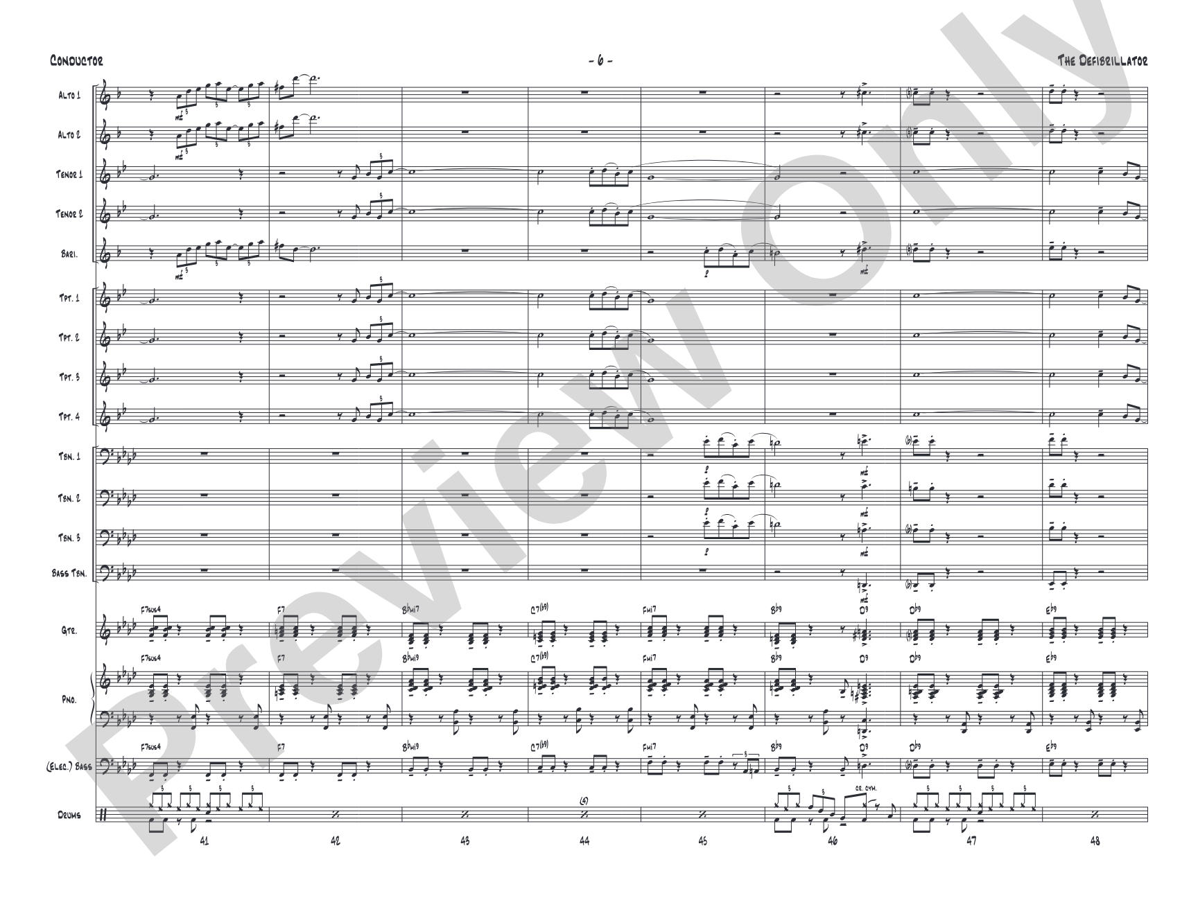 The Defibrillator: Jazz Ensemble Conductor Score & Parts