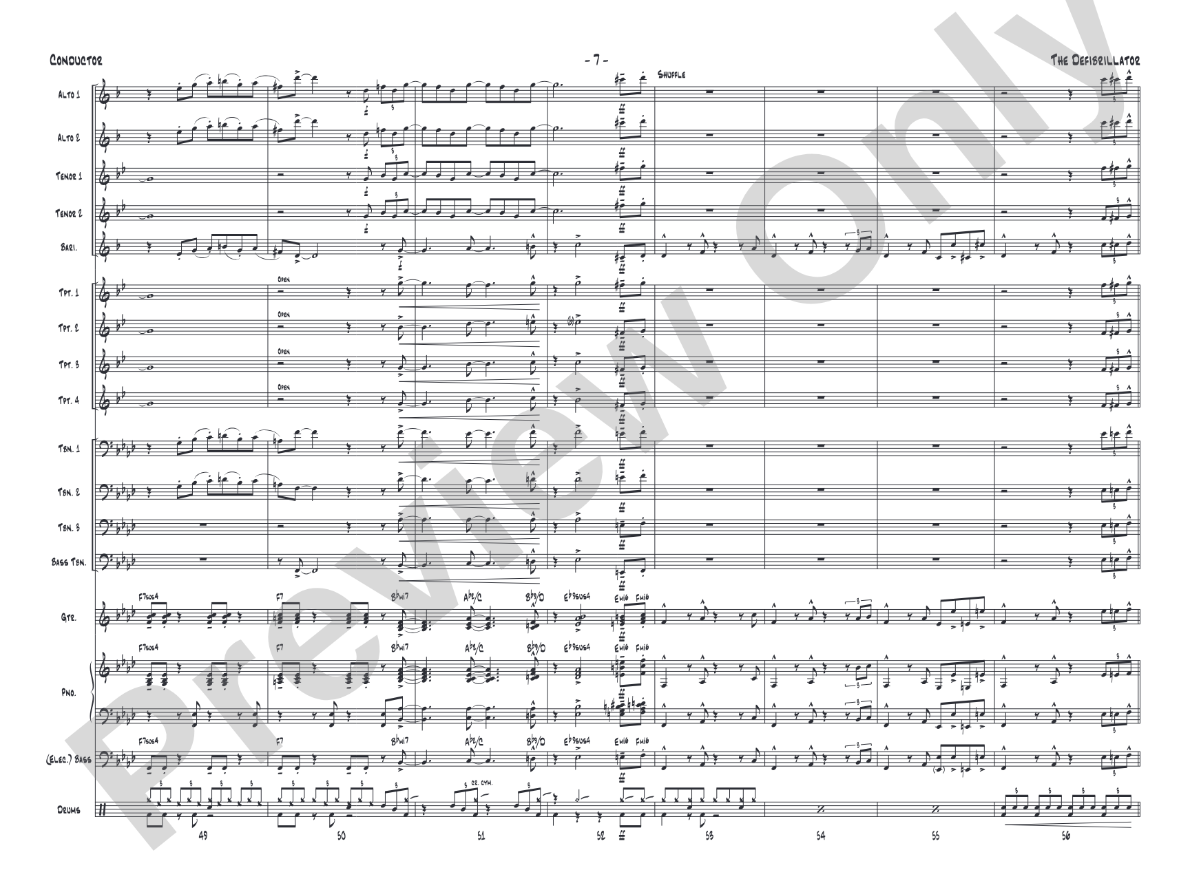 The Defibrillator: Jazz Ensemble Conductor Score & Parts