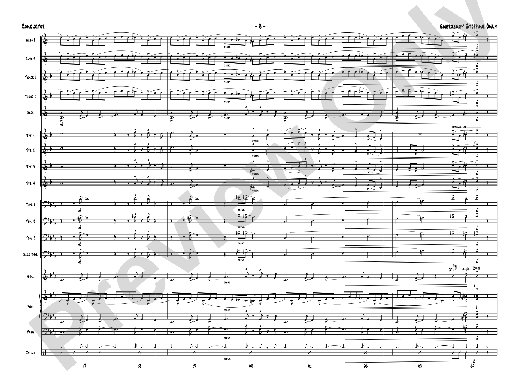 Emergency Stopping Only: Score