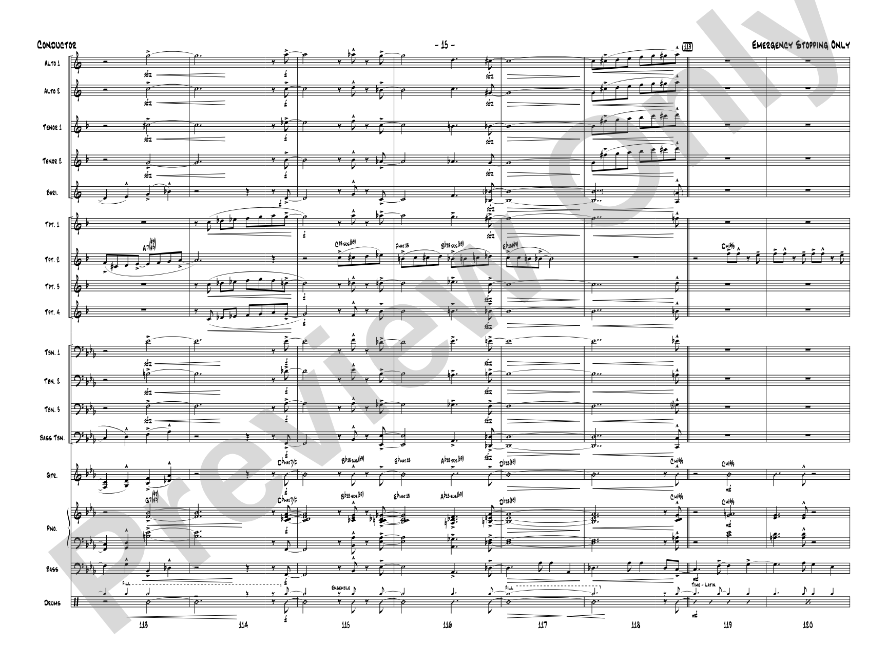 Emergency Stopping Only: Score