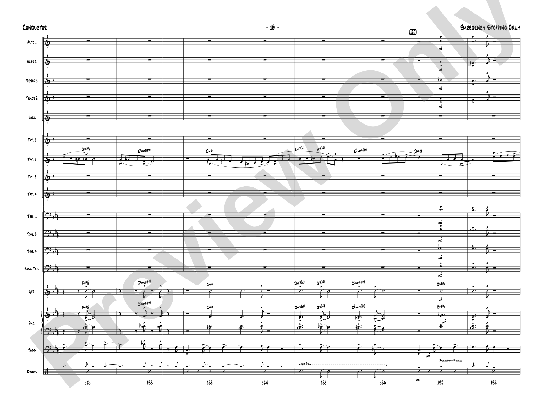 Emergency Stopping Only: Score