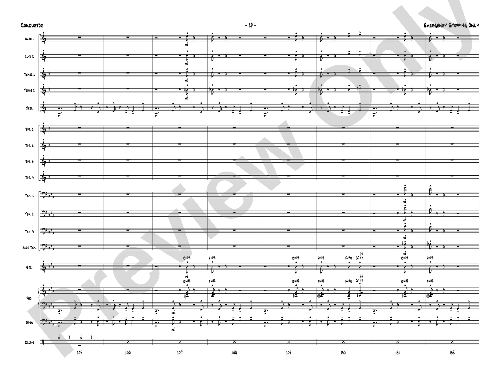 Emergency Stopping Only: Score