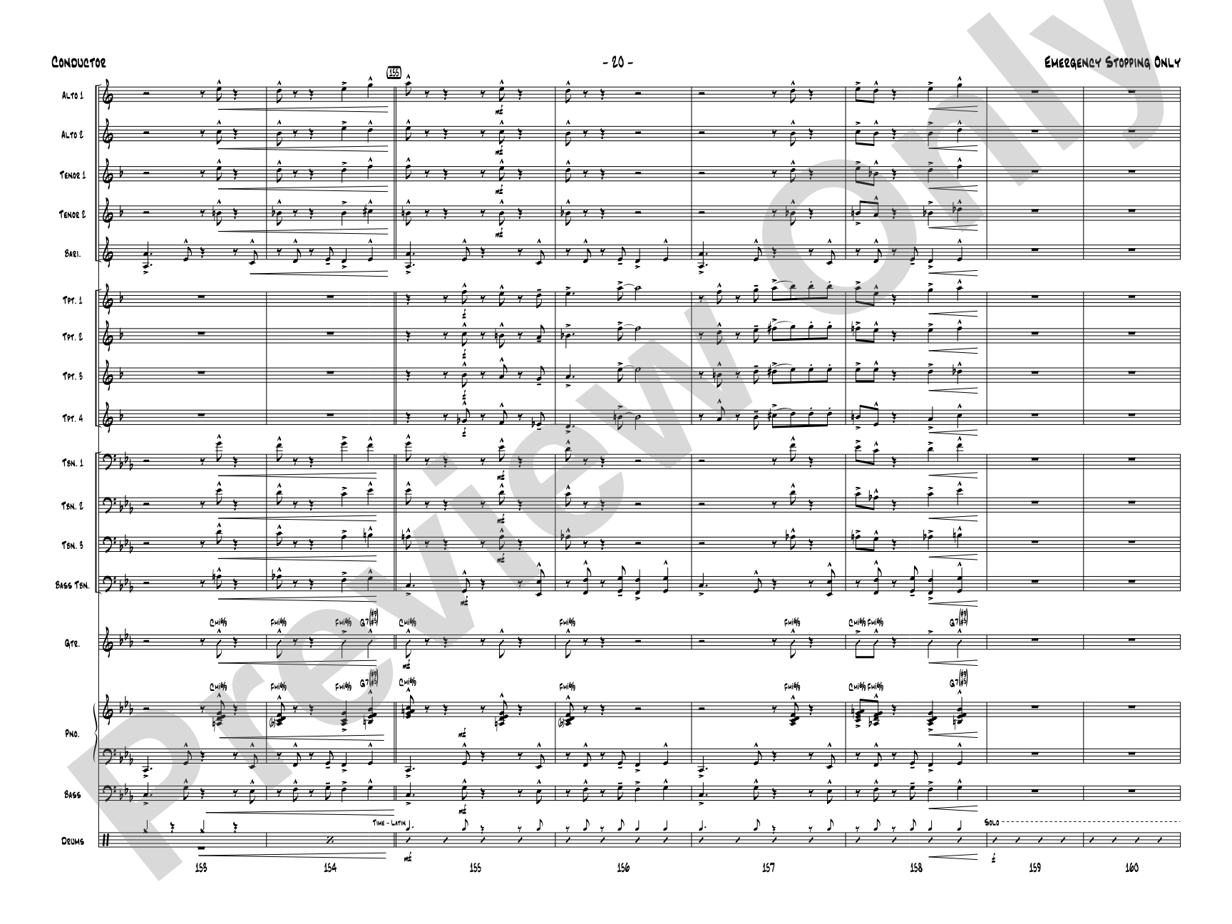 Emergency Stopping Only: Score