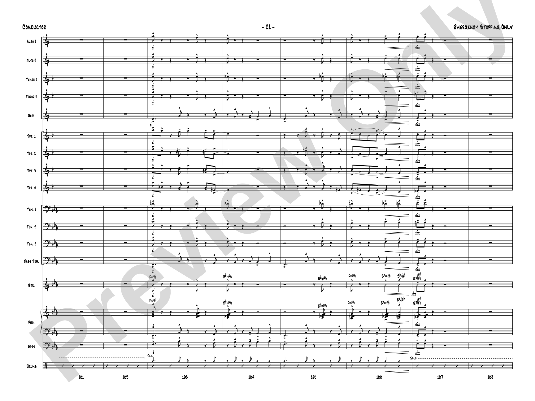 Emergency Stopping Only: Score