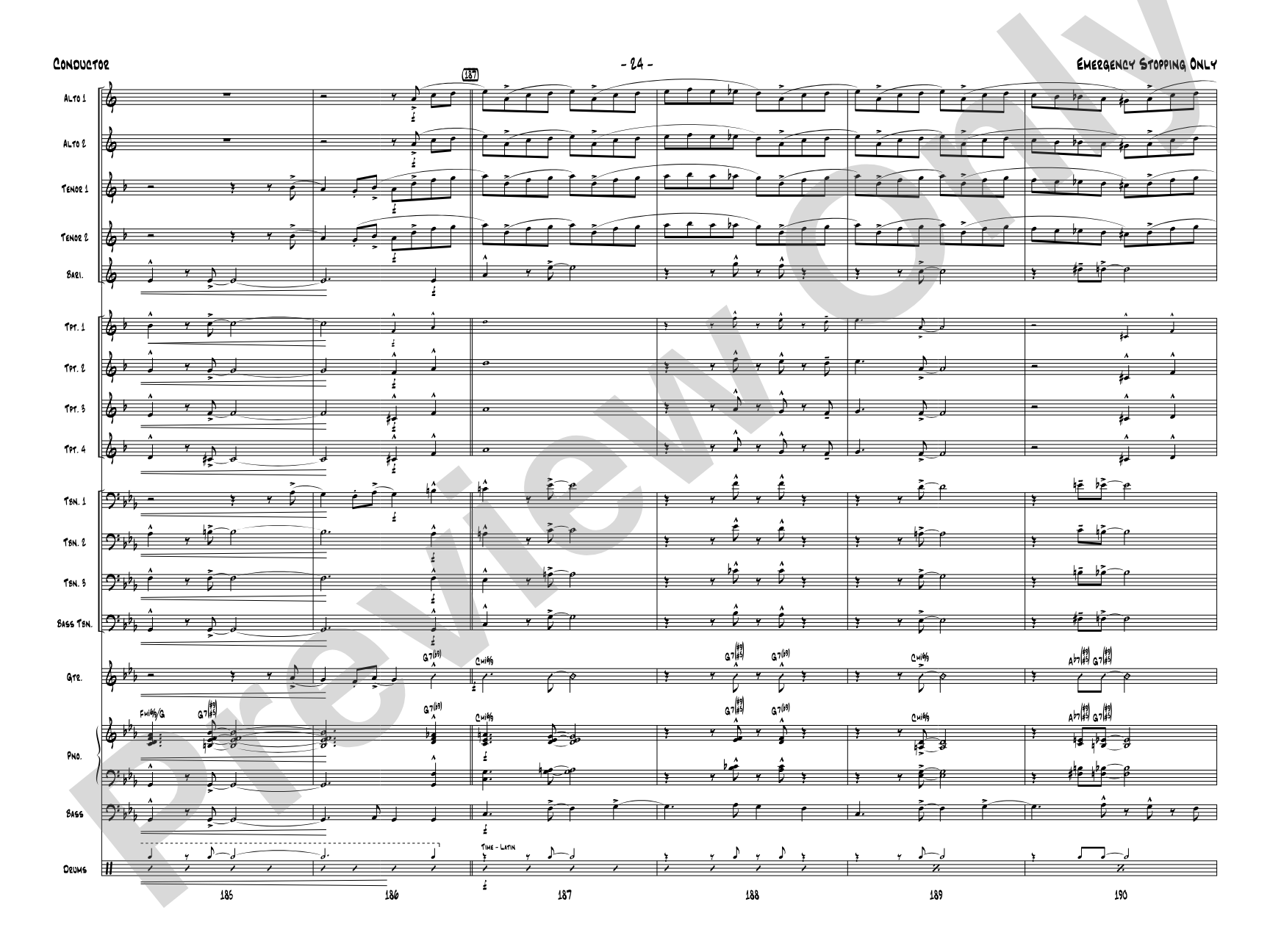 Emergency Stopping Only: Score