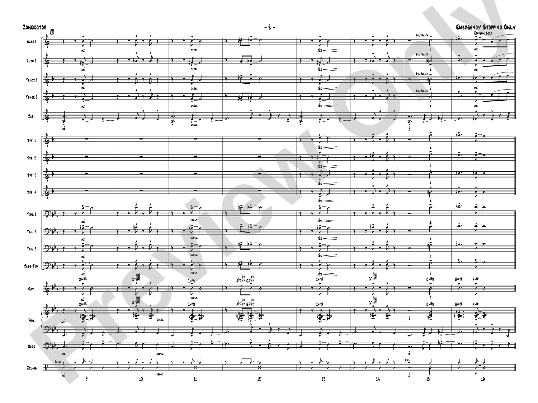 Emergency Stopping Only: Score