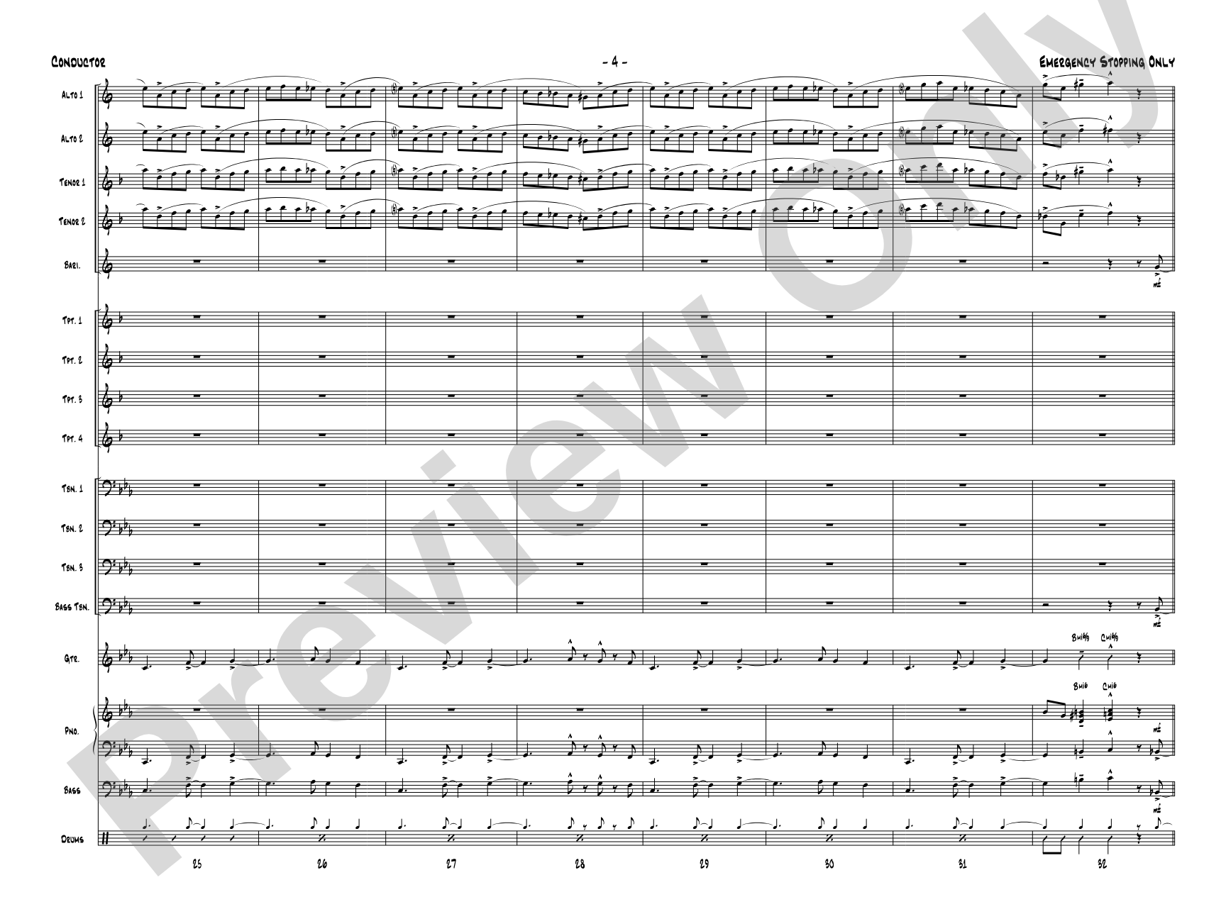 Emergency Stopping Only: Score