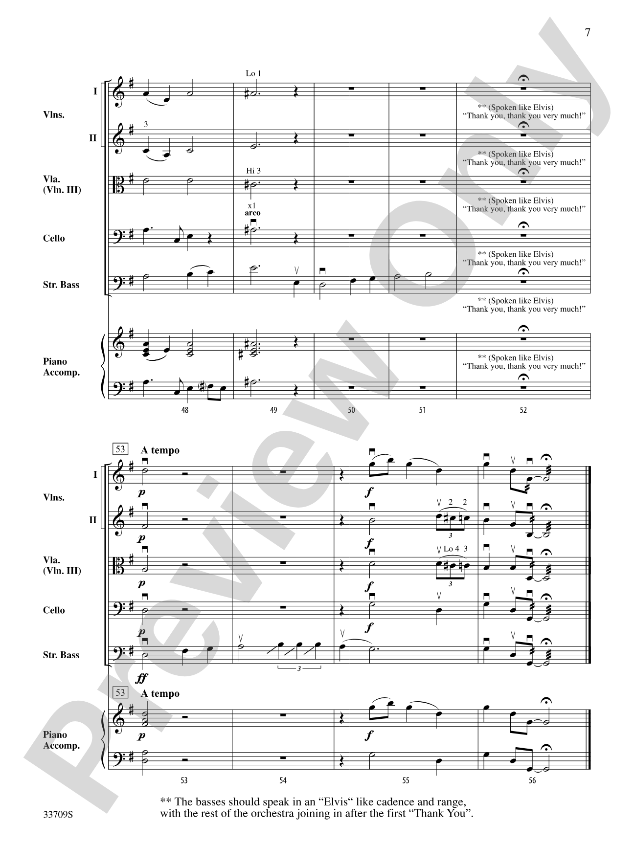 Blue Christmas: String Orchestra Conductor Score & Parts