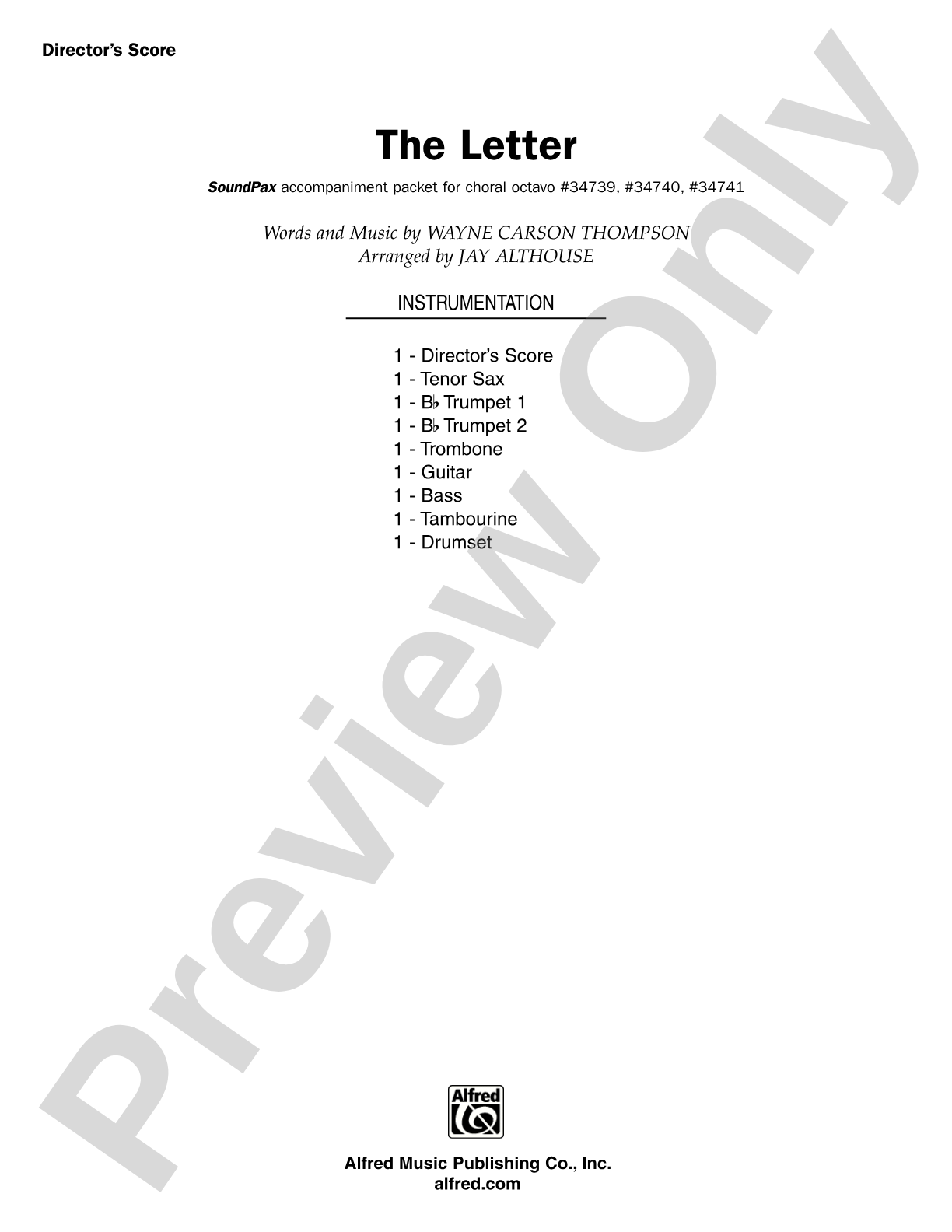 The Letter: Choral SoundPax