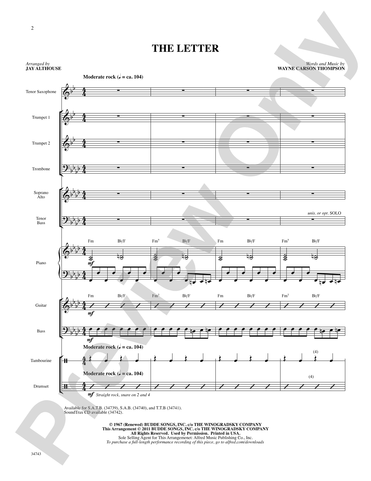 The Letter: Choral SoundPax