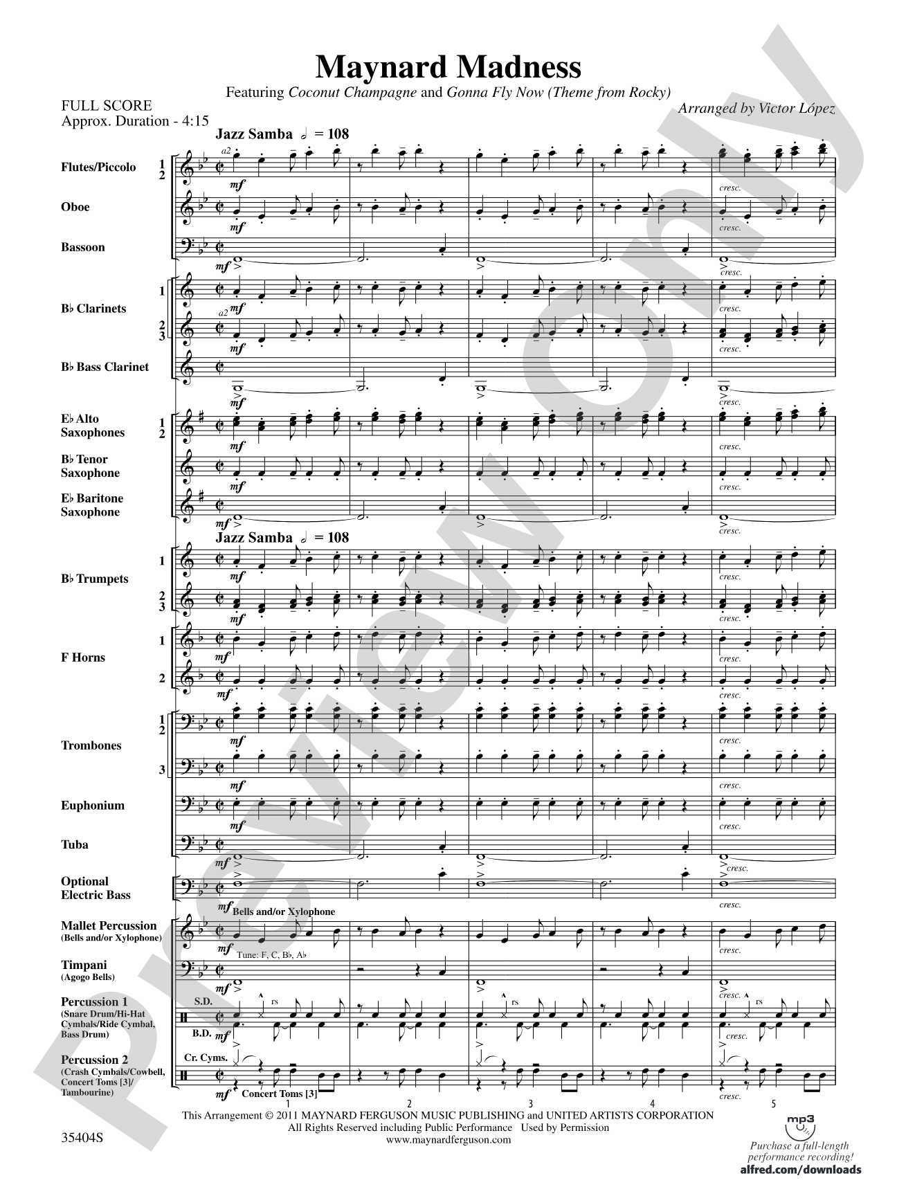 Maynard Madness: Concert Band Conductor Score & Parts