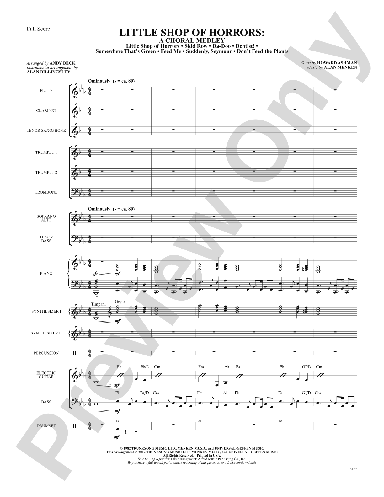 Little Shop of Horrors: A Choral Medley: Choral SoundPax