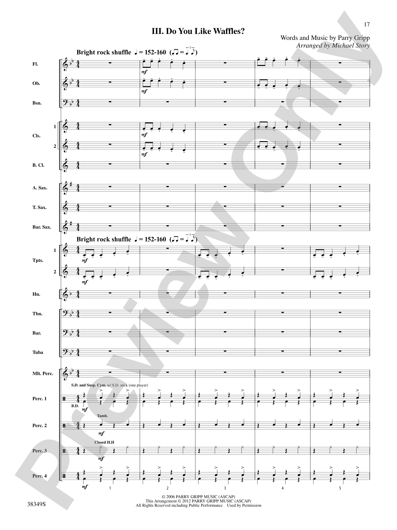 Hedgehog, Monkey and Waffles!: Concert Band Conductor Score & Parts