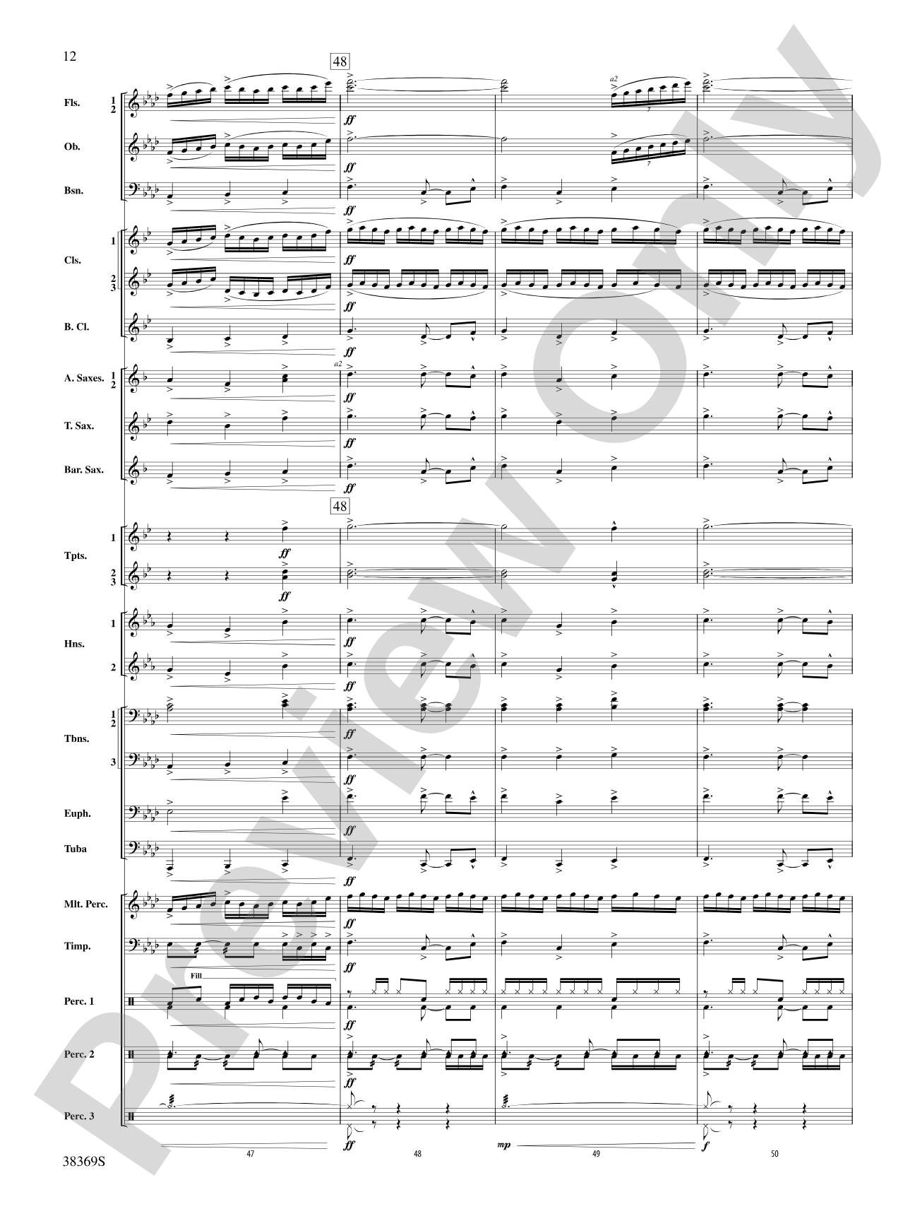 Man of La Mancha: Concert Band Conductor Score & Parts