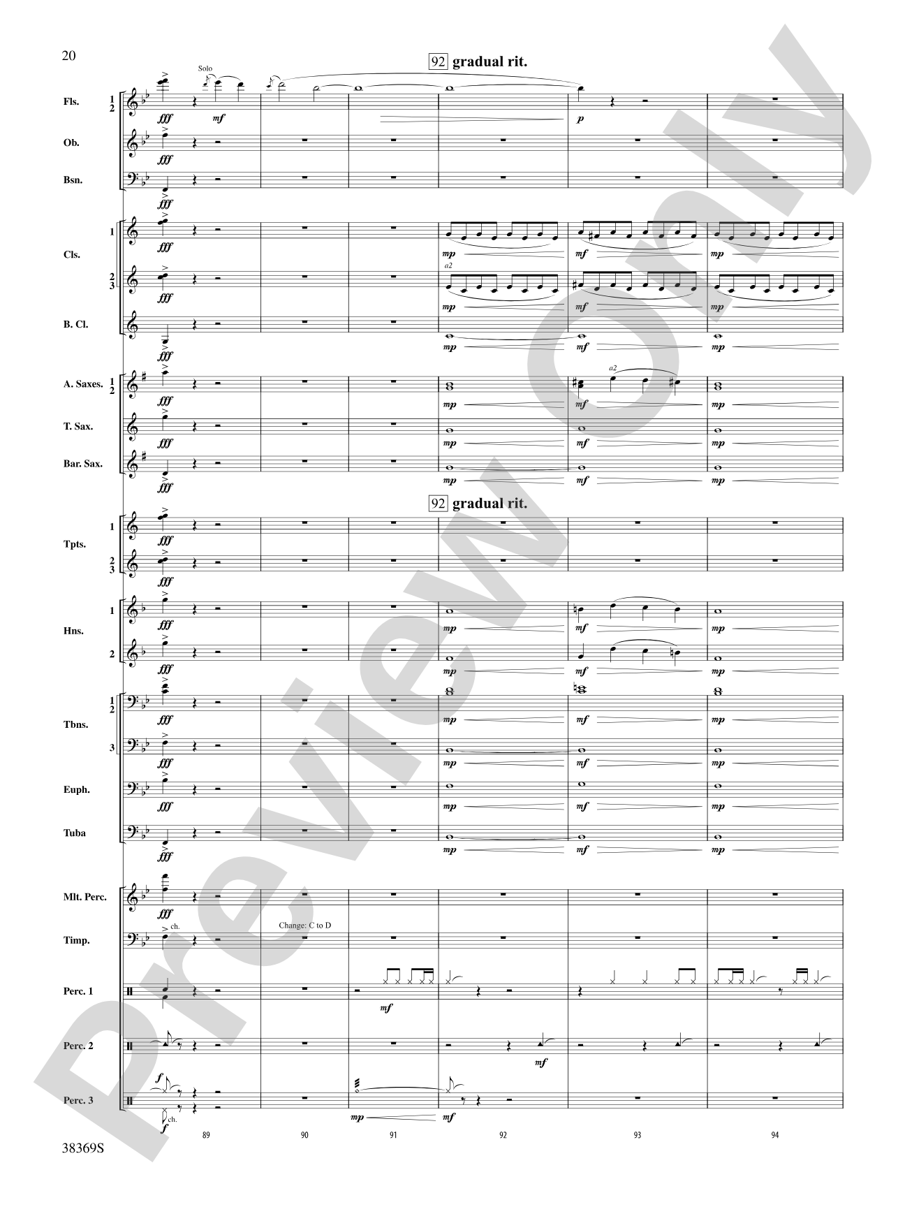 Man of La Mancha: Concert Band Conductor Score & Parts