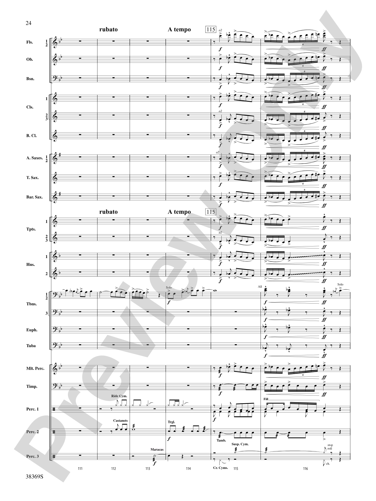 Man of La Mancha: Concert Band Conductor Score & Parts
