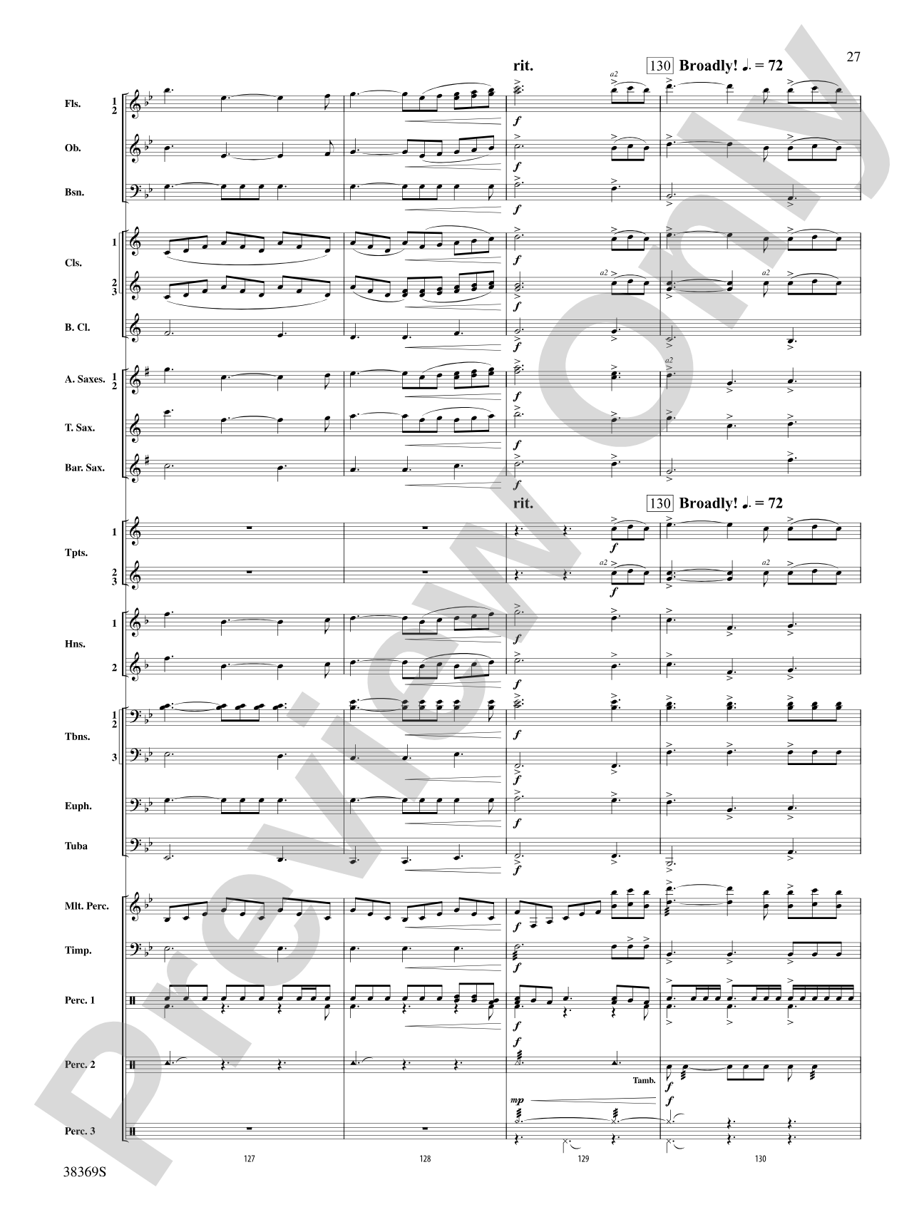 Man of La Mancha: Concert Band Conductor Score & Parts