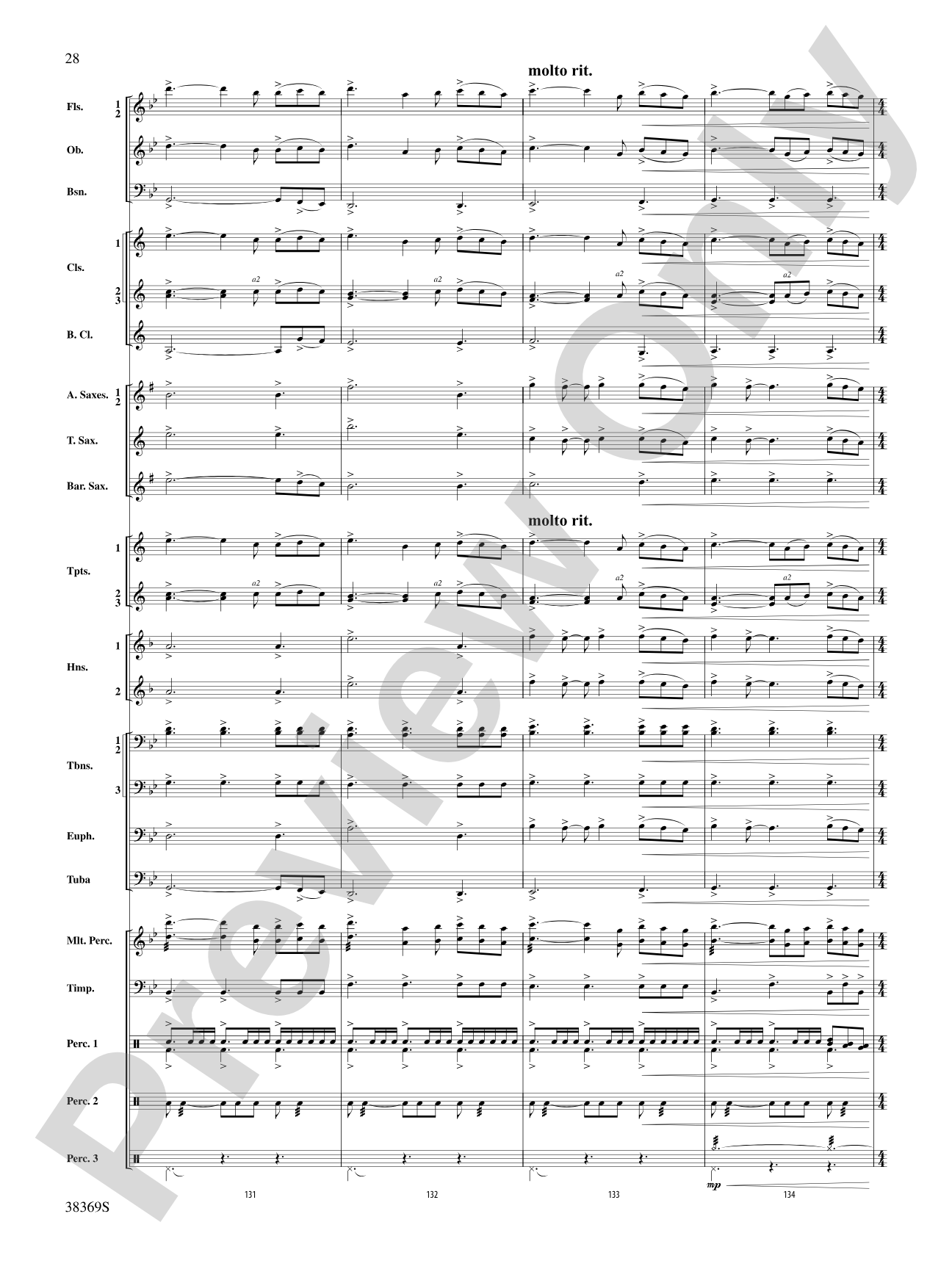 Man of La Mancha: Concert Band Conductor Score & Parts