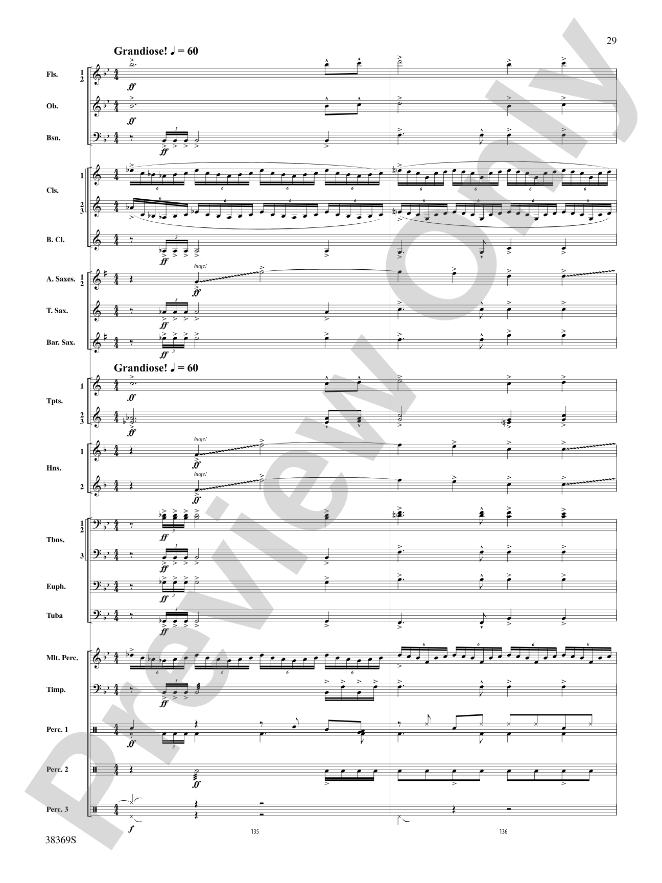 Man of La Mancha: Concert Band Conductor Score & Parts