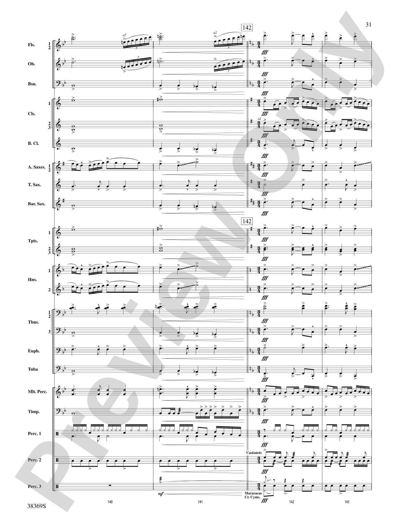 Man of La Mancha: Concert Band Conductor Score & Parts